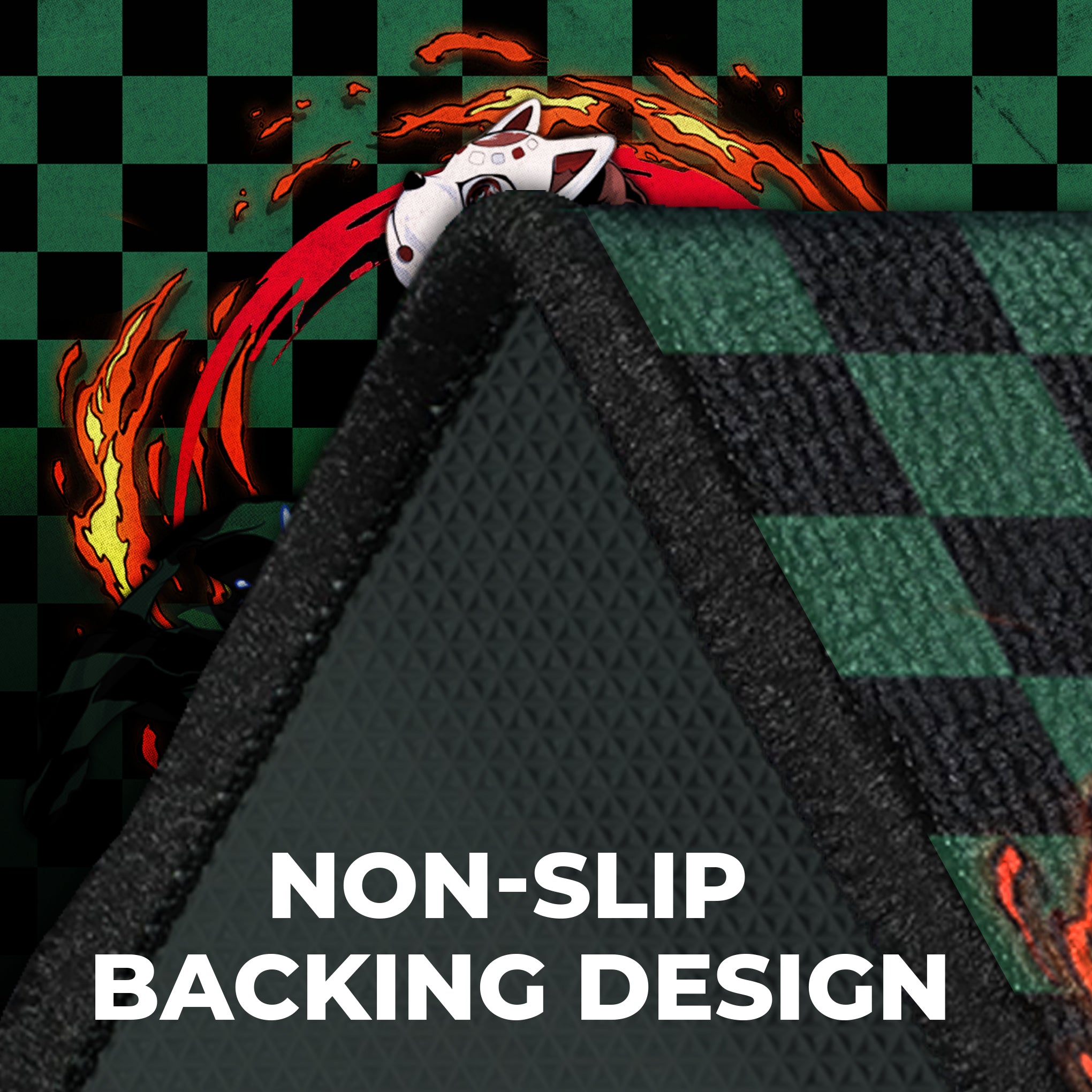 Kimetsu no Yaiba_ Demon Slayer inspired Gaming Rug - 62x40 inches