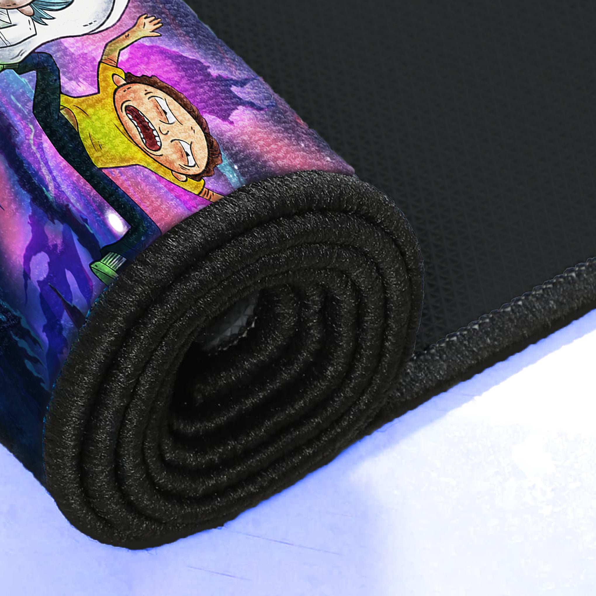 Space Journey With Rick & Morty inspired Gaming Rug - 62x40 inches