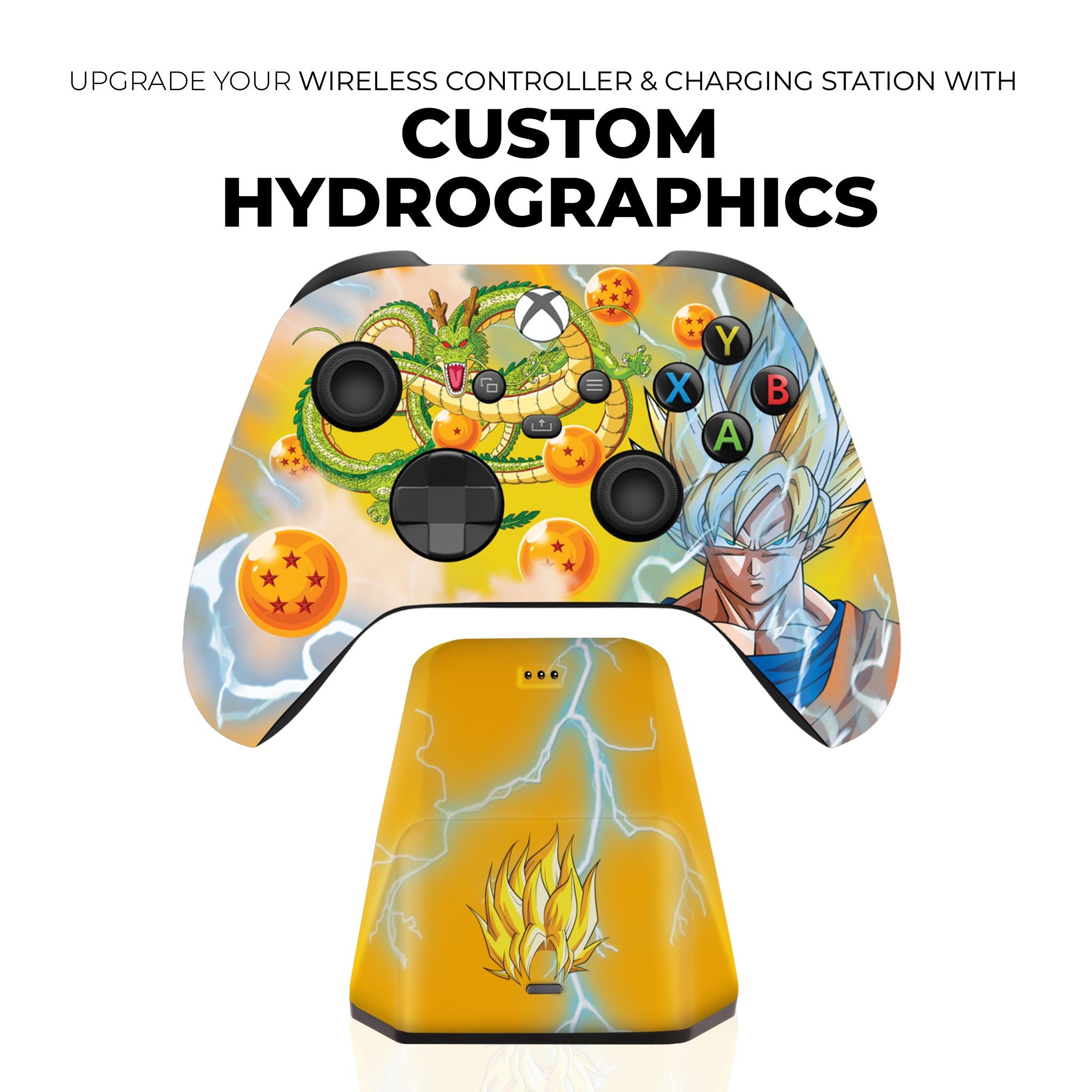 DBZ Goku & Shenron Xbox Series X Controller with Charging Station
