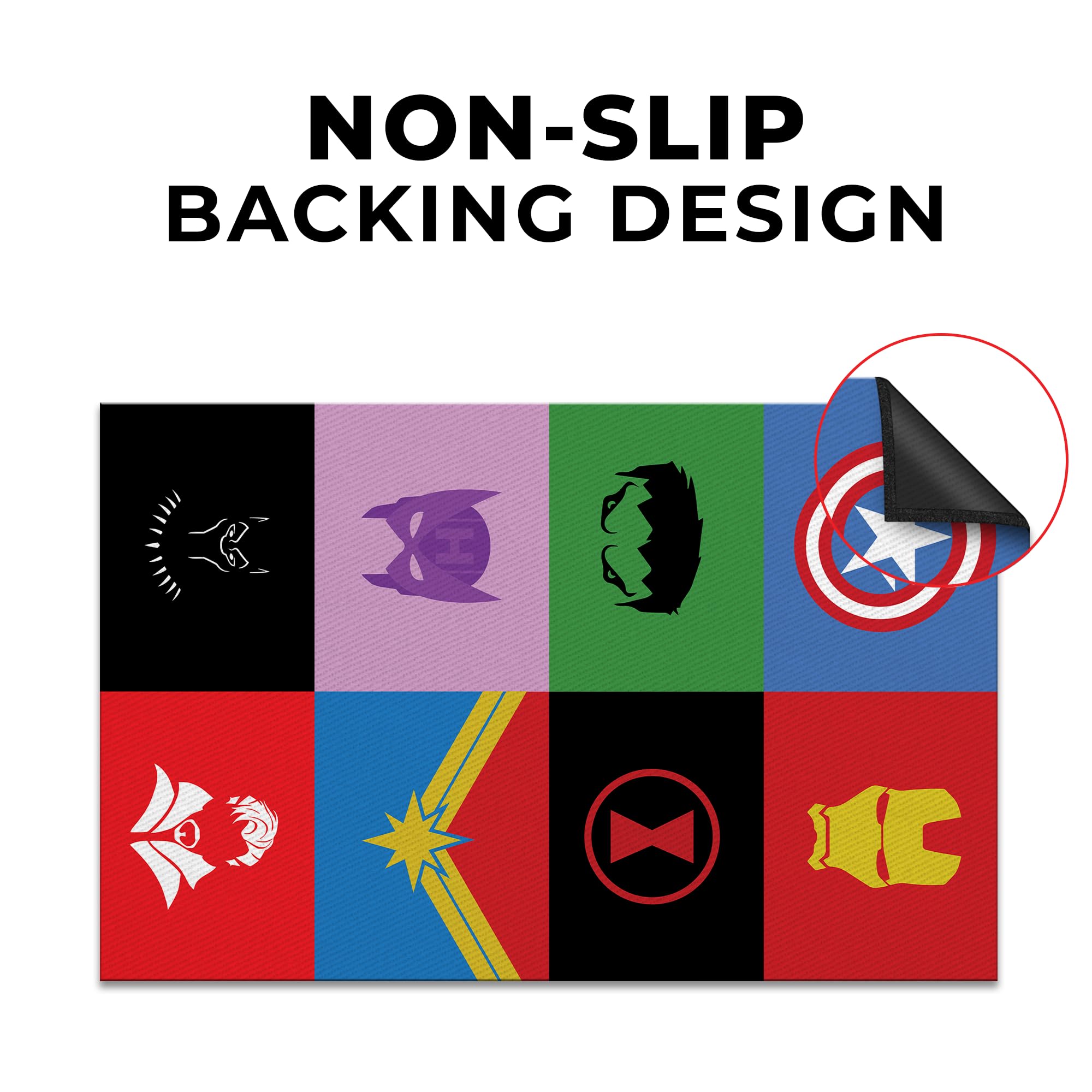 Avengers Masks & Simbols Decor Rug- 62x40 inches