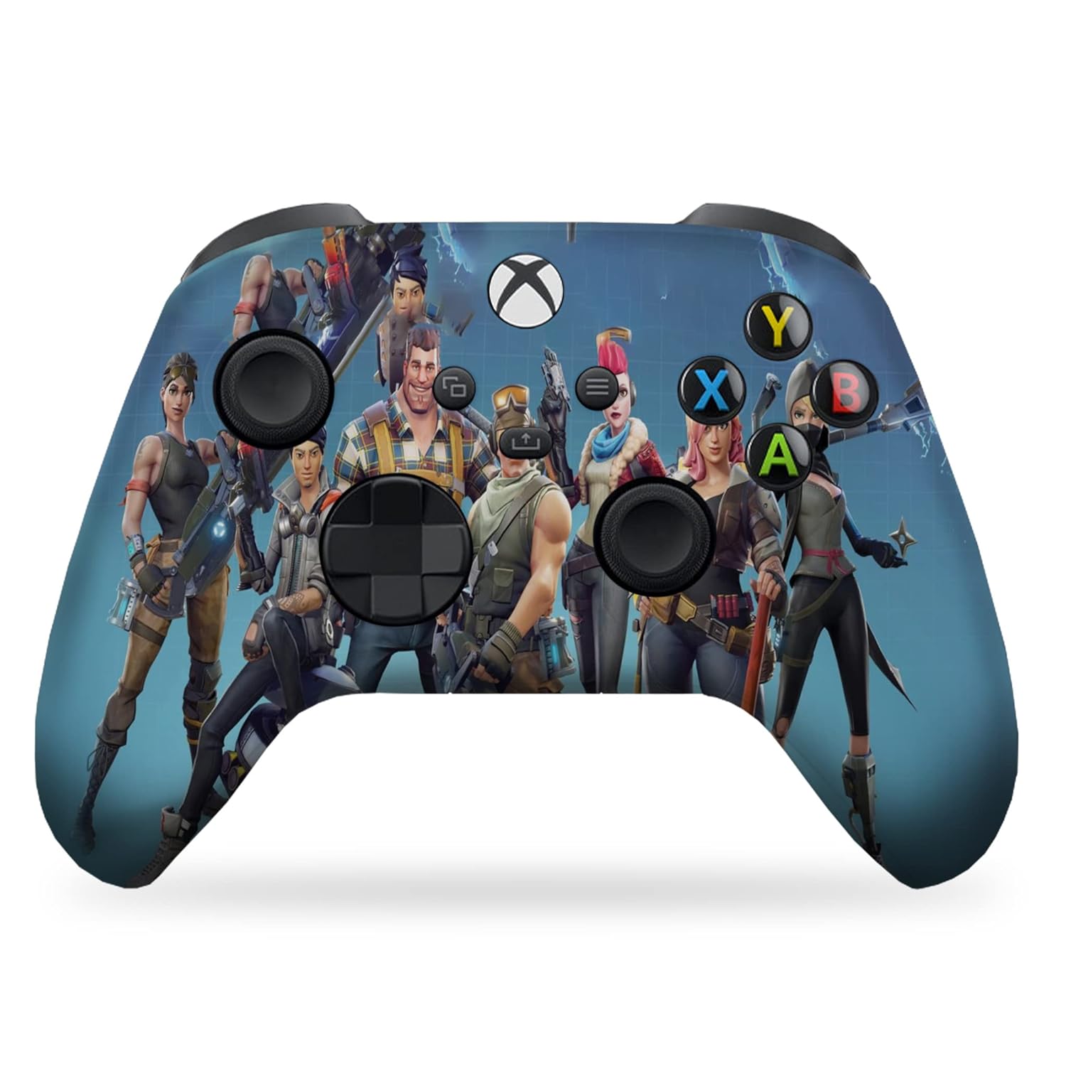 Blue Fortnite Inspired Xbox Series X Controller Front Print Only