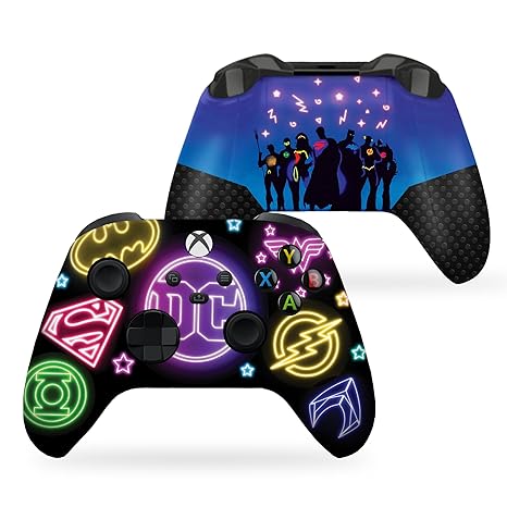 DC Comic NEON Xbox Series X Controller Front and Back Print