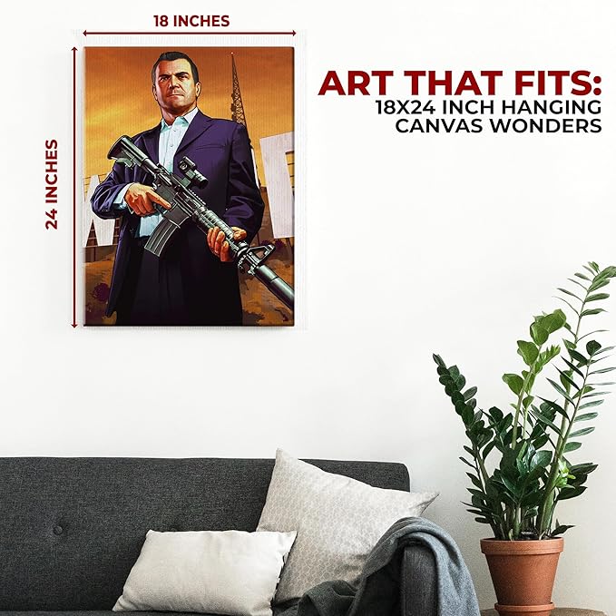 Grand Theft Auto Wall Canvas Set of 1 Set of 1 - 18x24