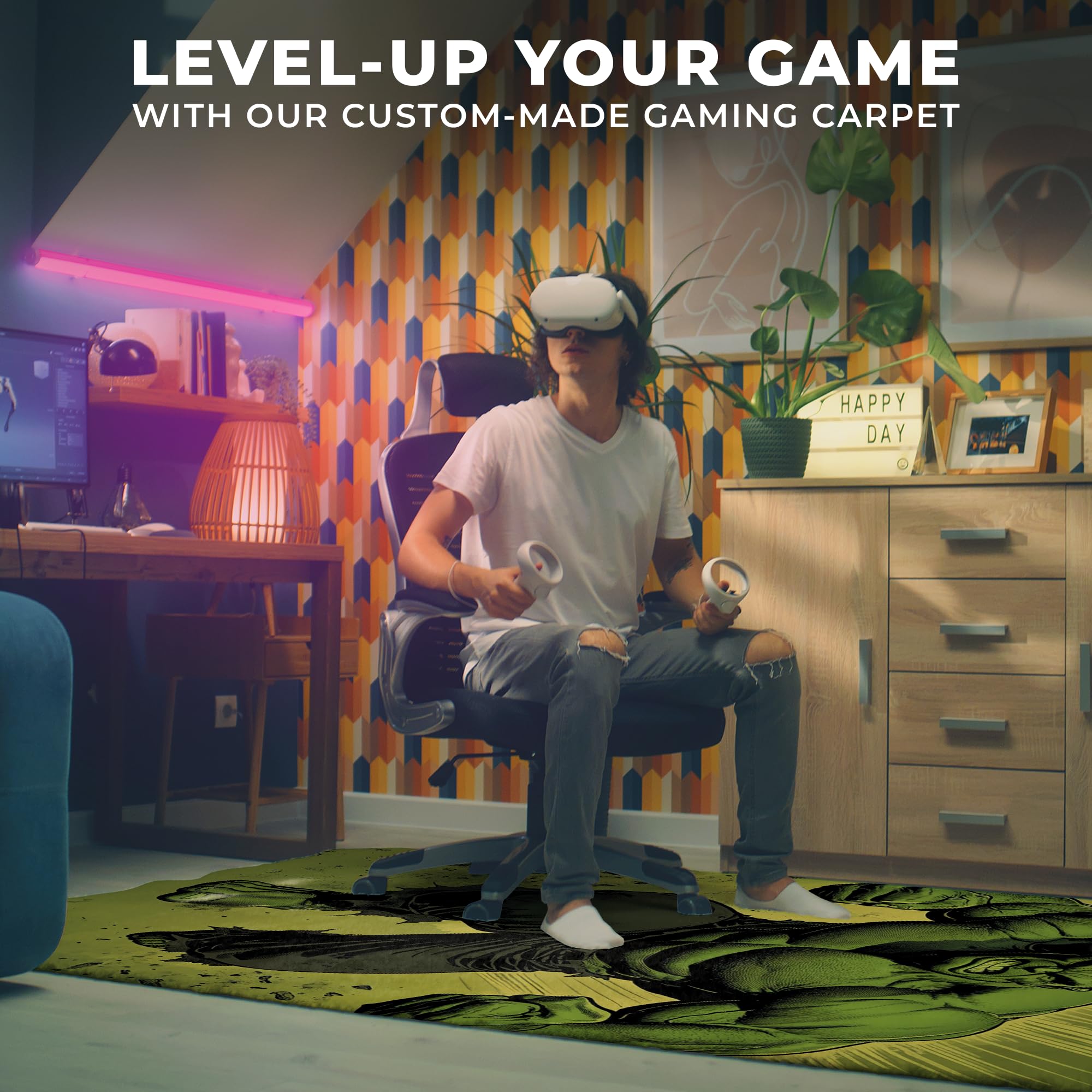 Hulk Inspired Decor Rug- 62x40 inches