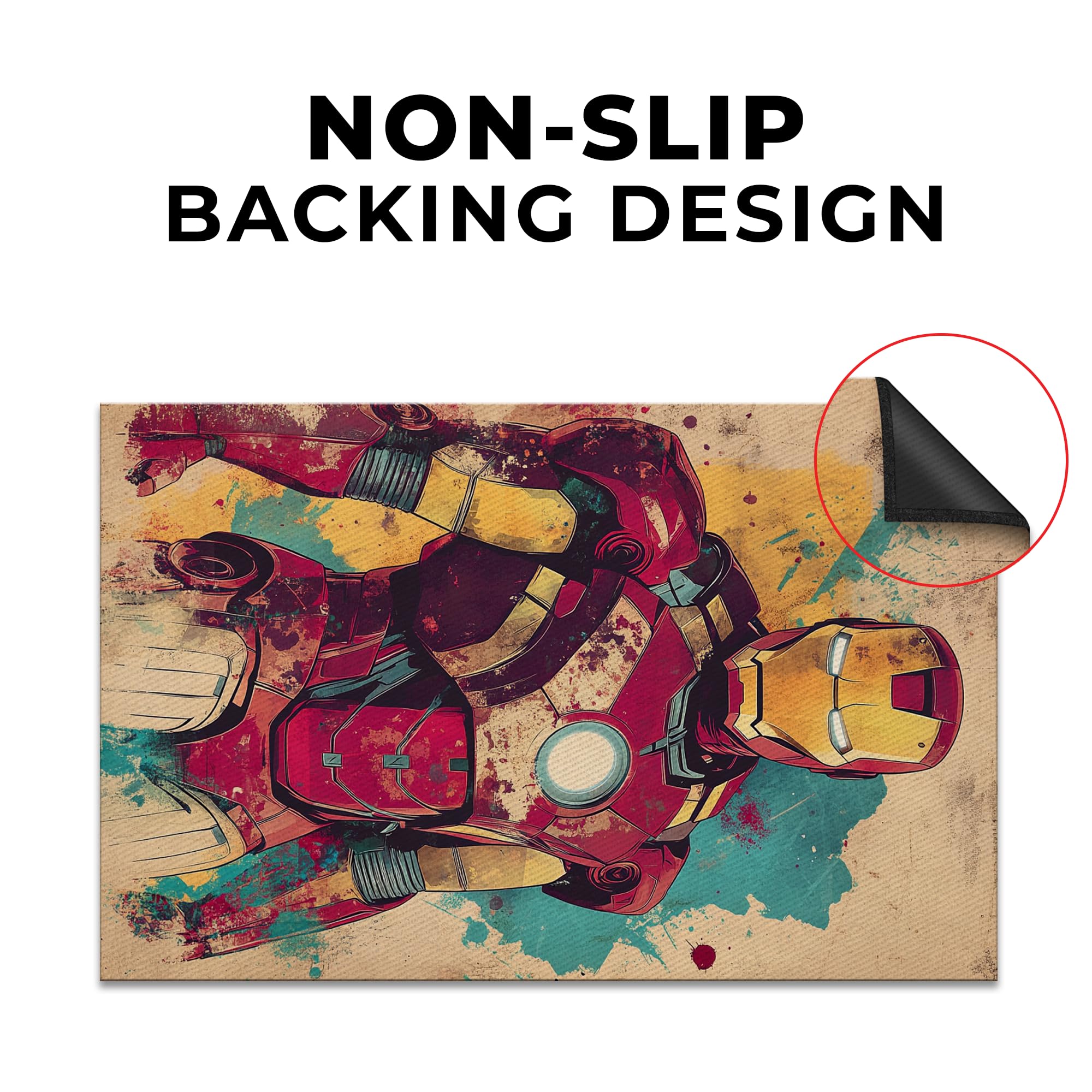 Iron-Man Inspired Decor Rug- 62x40 inches