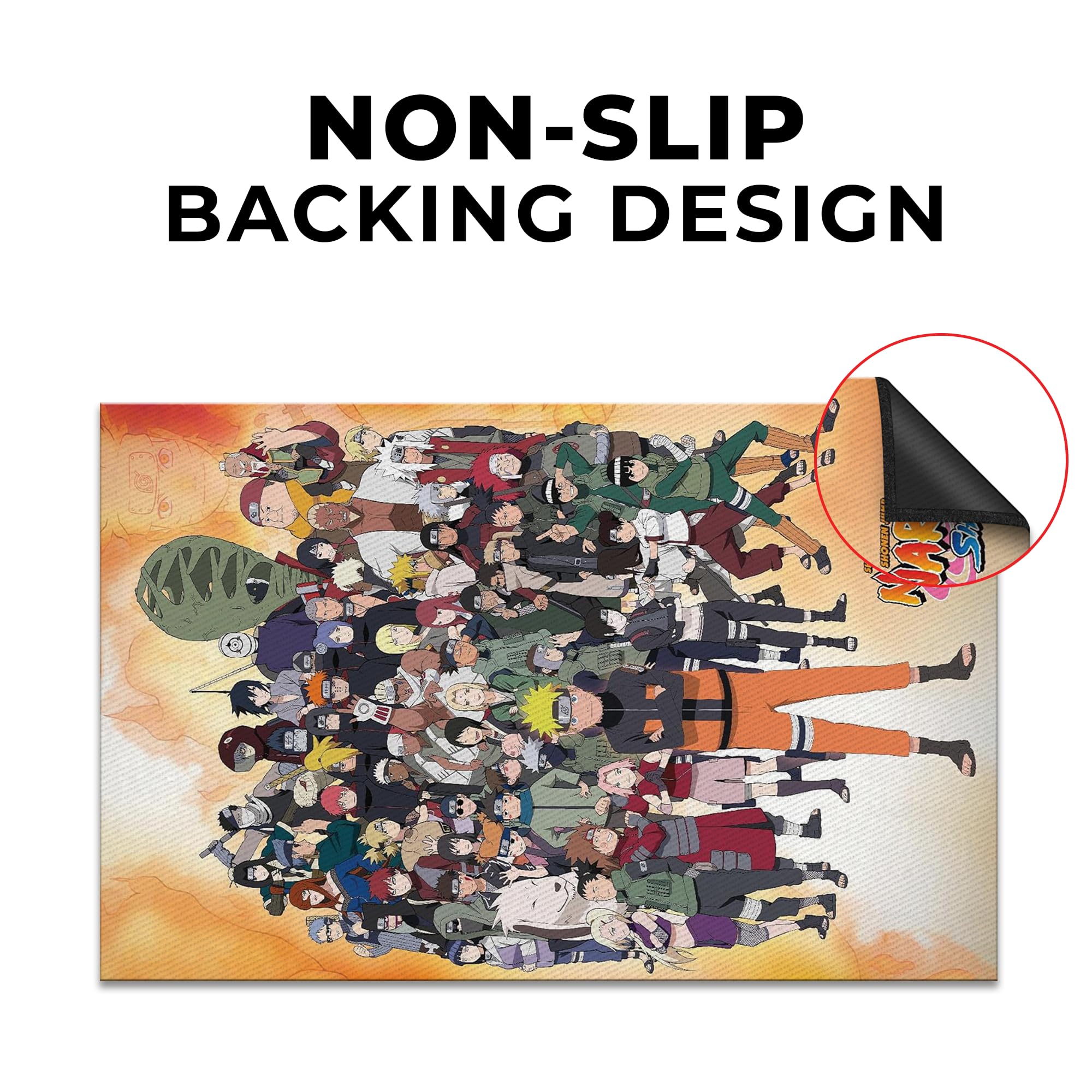 Naruto, Friends & Enemies Decor Rug- 62x40 inches