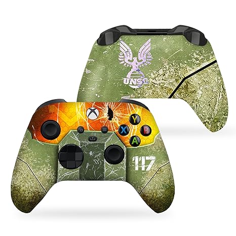 Hallo Infinity Master Chief Custom X-box Controller Front and Back Print