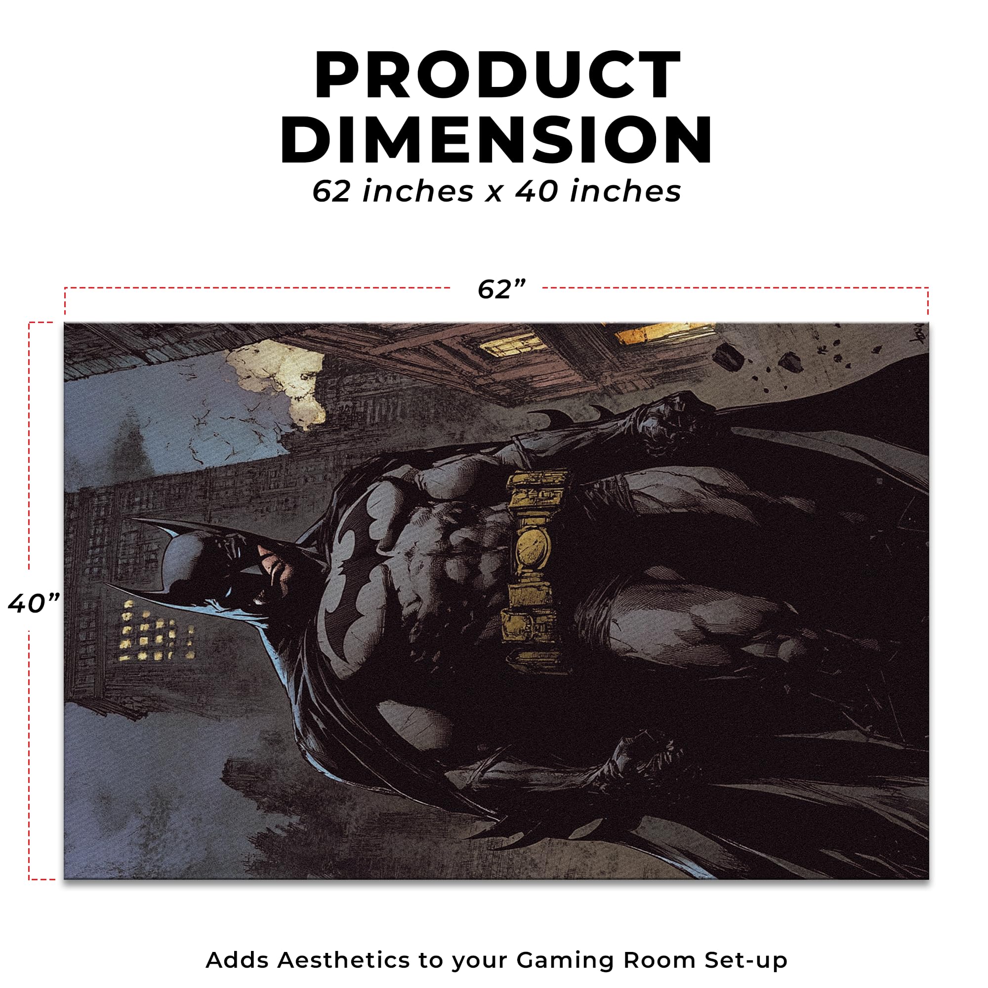 Dark Knight Batman Decor Rug- 62x40 inches