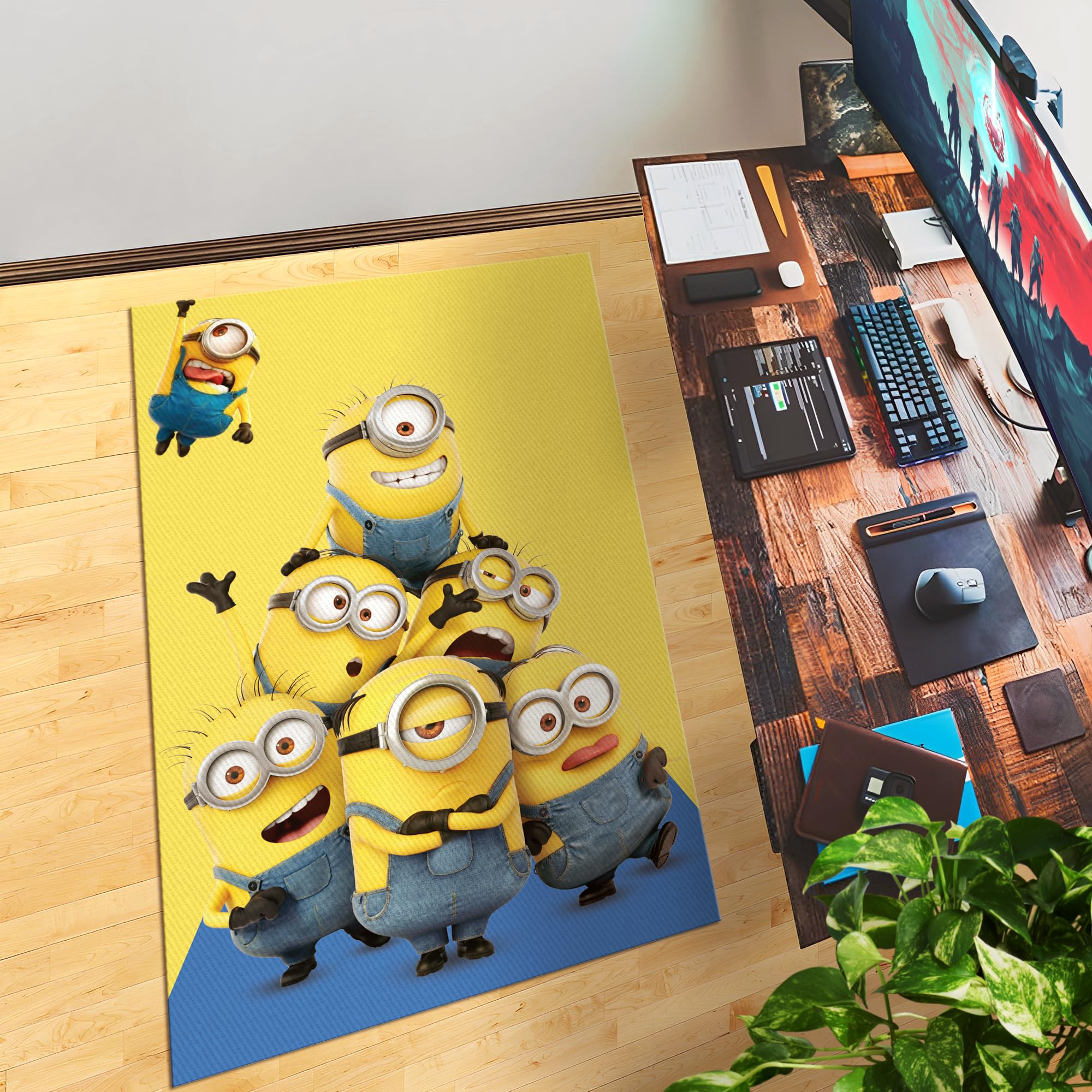 Minions Inspired Decor Rug- 62x40 inches