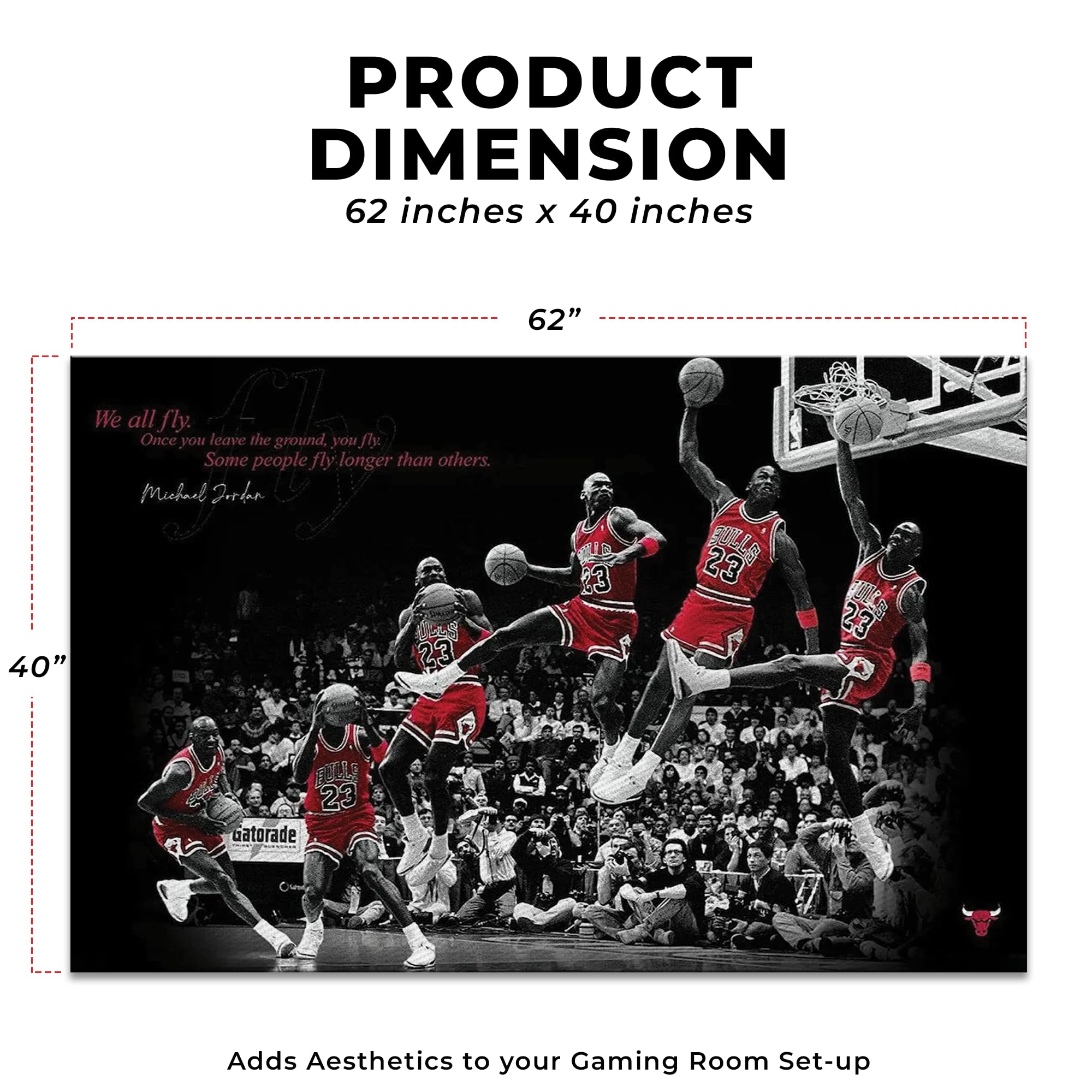 Michael Jordan Bulls Decor Rug- 62x40 inches