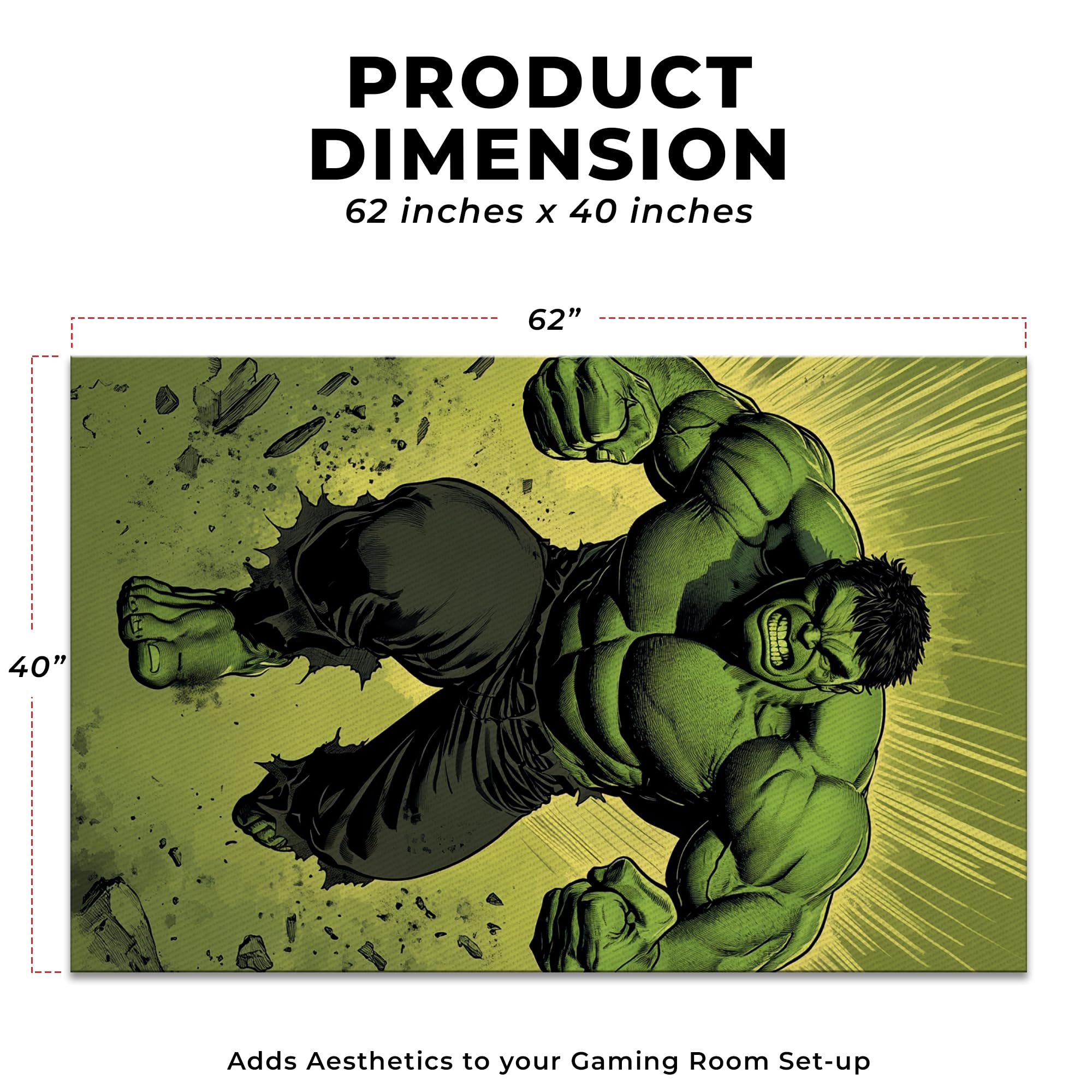 Hulk Inspired Decor Rug- 62x40 inches