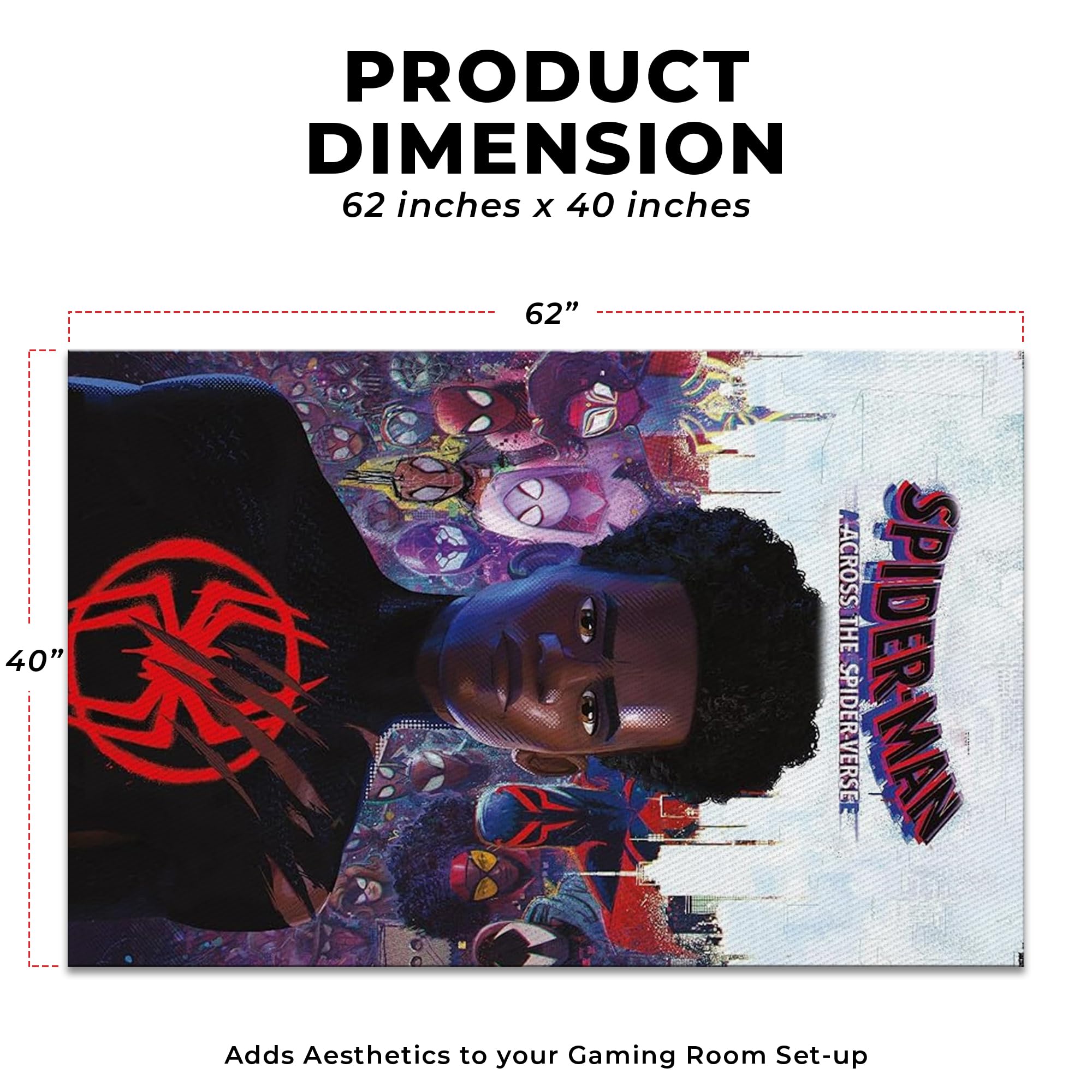 Spider-Man Across The Spider-Verse Decor Rug- 62x40 inches