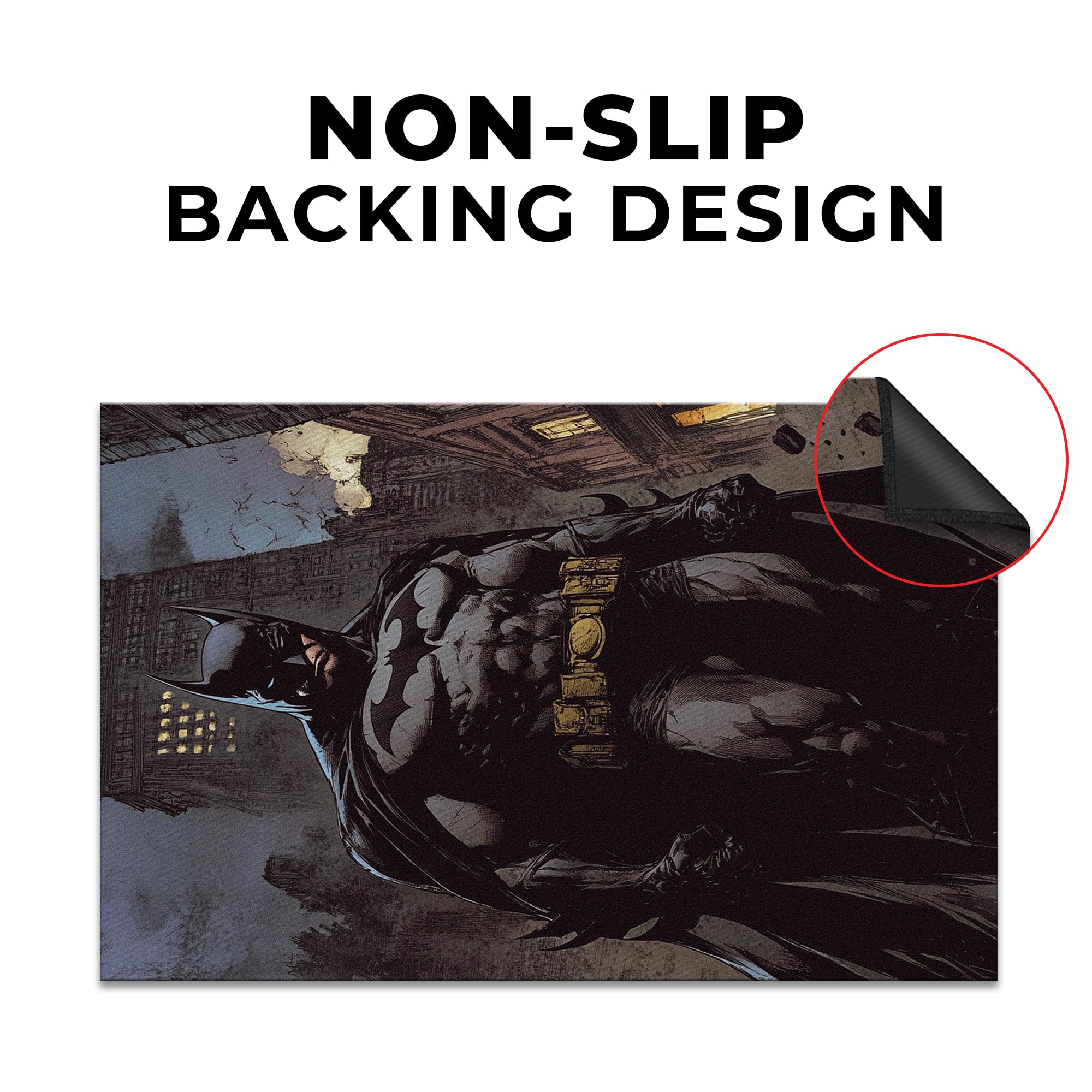 Dark Knight Batman Decor Rug- 62x40 inches