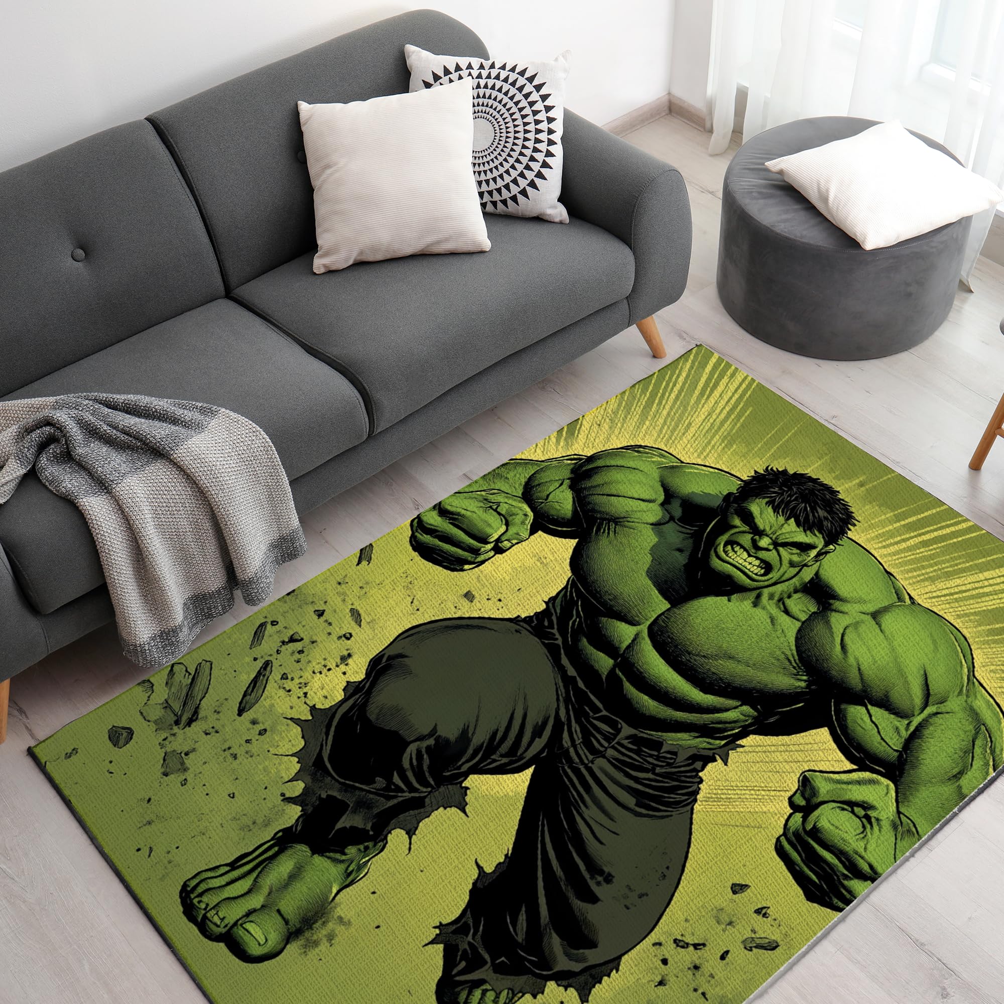 Hulk Inspired Decor Rug- 62x40 inches