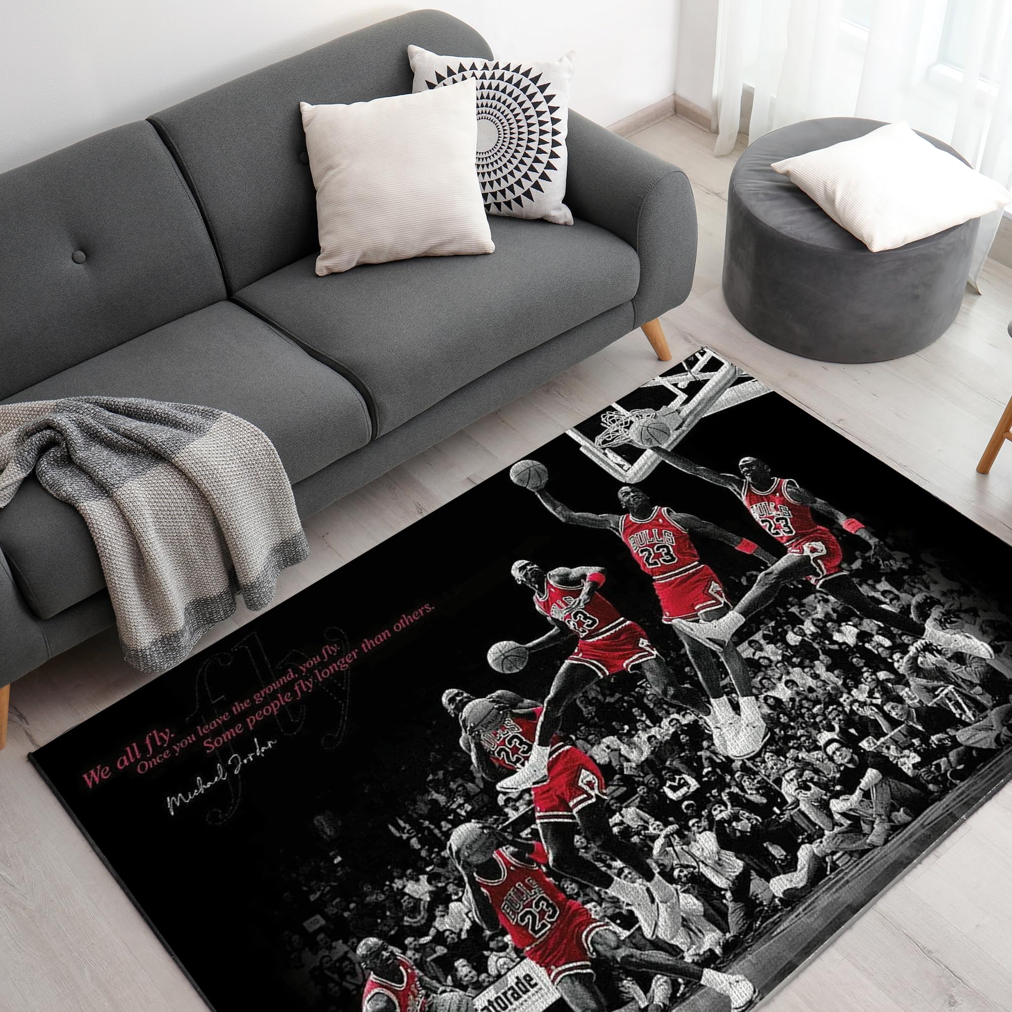 Michael Jordan Bulls Decor Rug- 62x40 inches