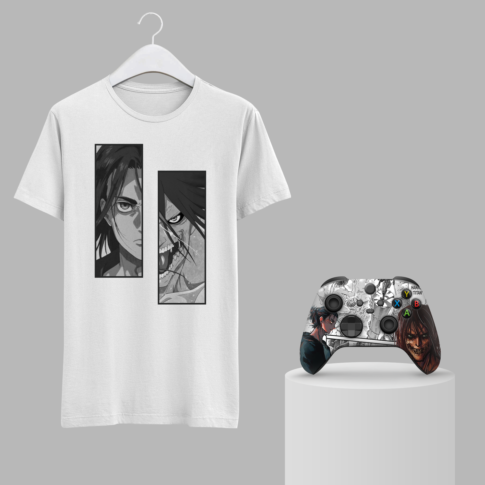 Attack on Titan Bundle – T-Shirt & Xbox Series X Controller White