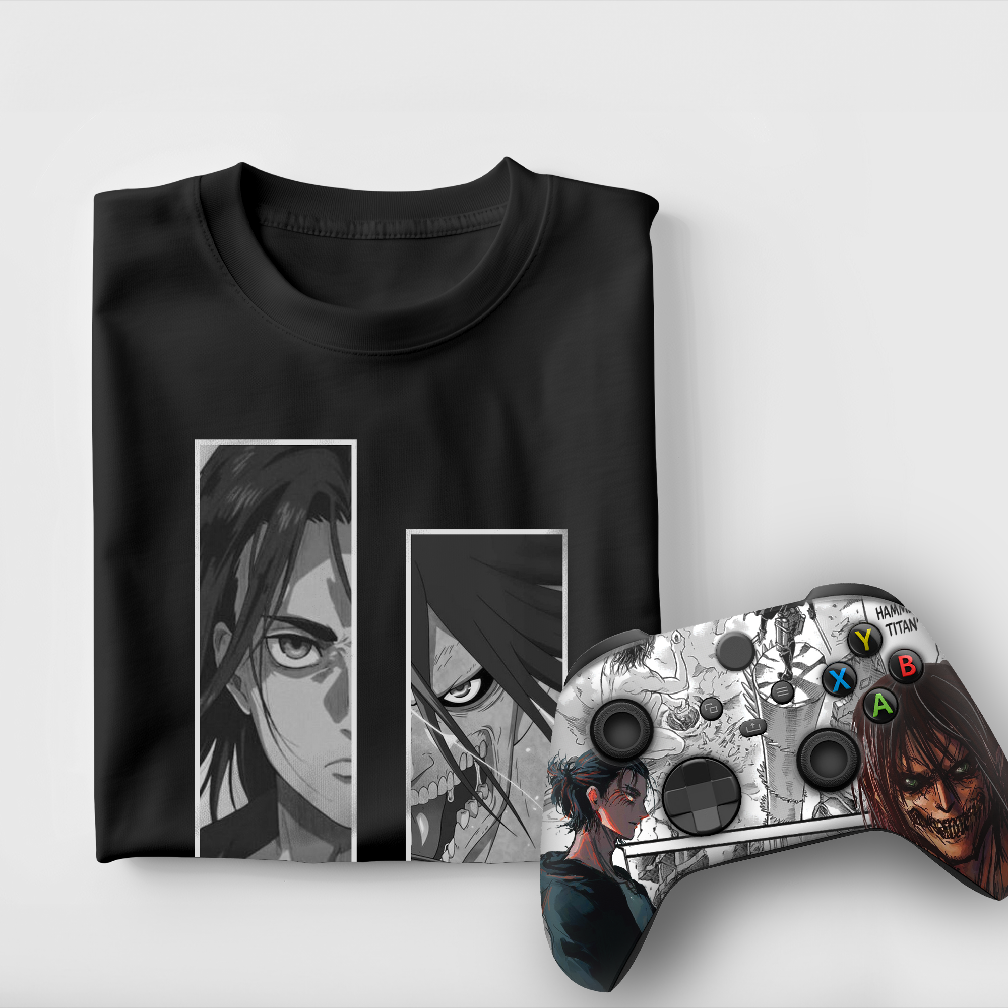 Attack on Titan Bundle – T-Shirt & Xbox Series X Controller