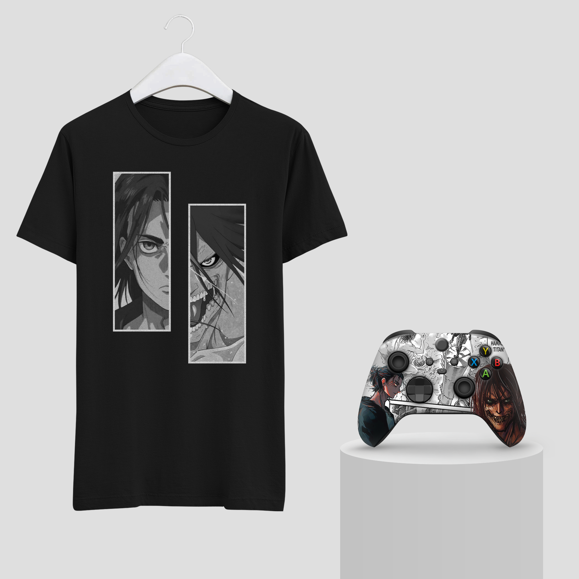 Attack on Titan Bundle – T-Shirt & Xbox Series X Controller Black