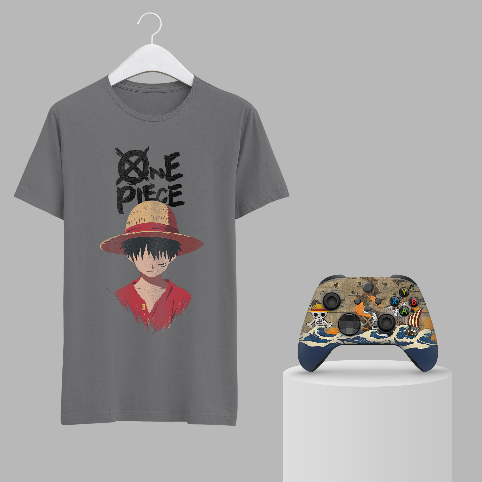 One Piece Bundle – T-Shirt & Xbox Series X Controller Gray