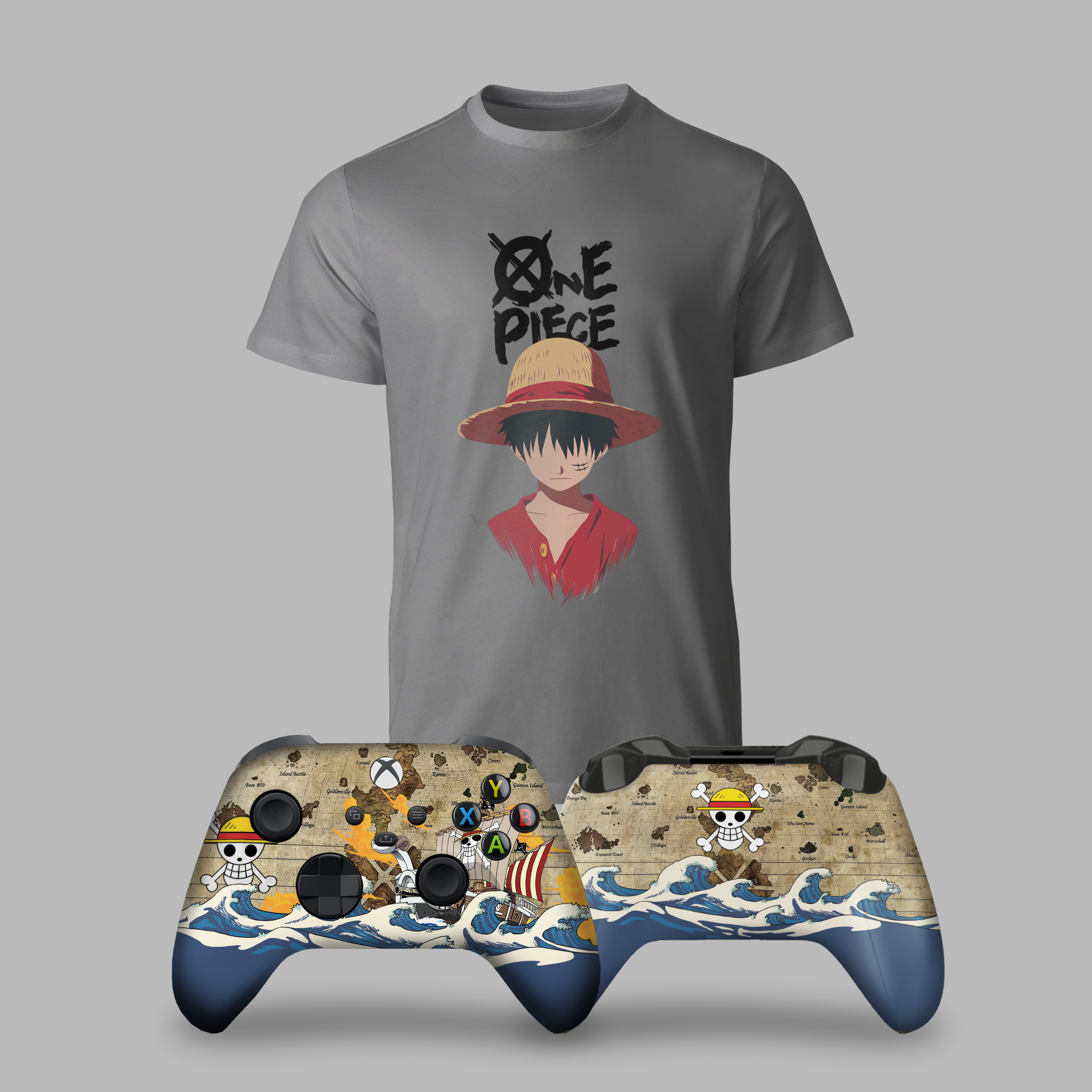 One Piece Bundle – T-Shirt & Xbox Series X Controller Gray