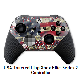 USA Tattered Flag Xbox Elite Series 2 Controller Front Hydro-dip Only