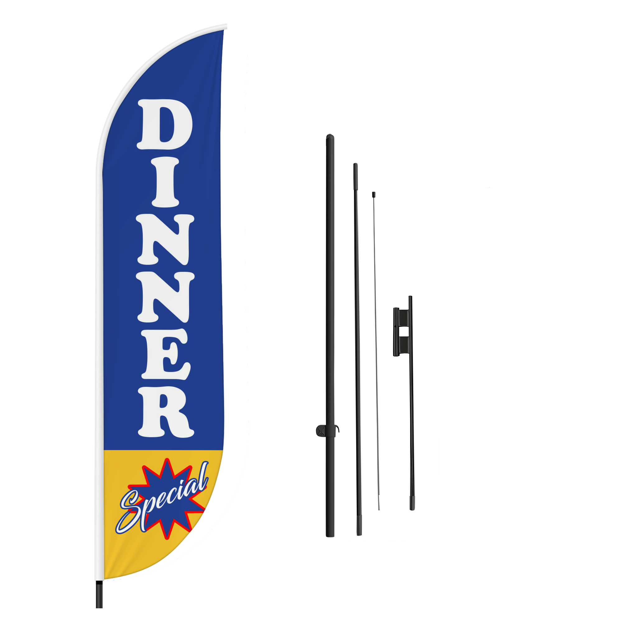 Special Dinner Feather Flag Swooper Flag