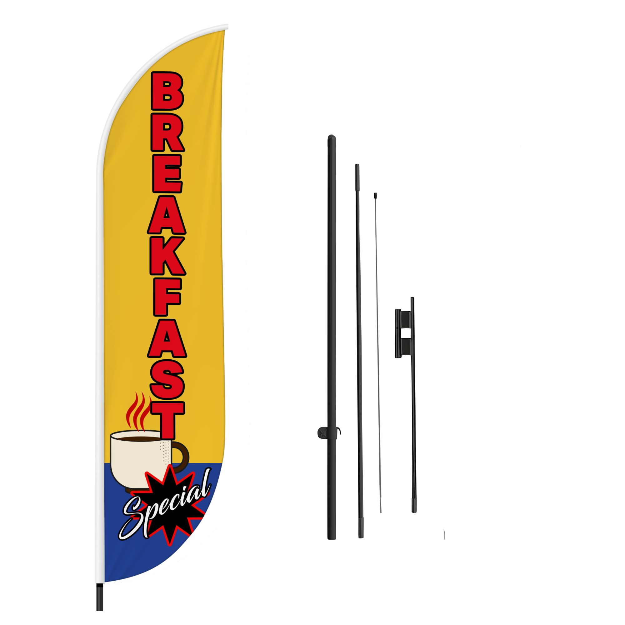 Special Breakfast Feather Flag Swooper Flag