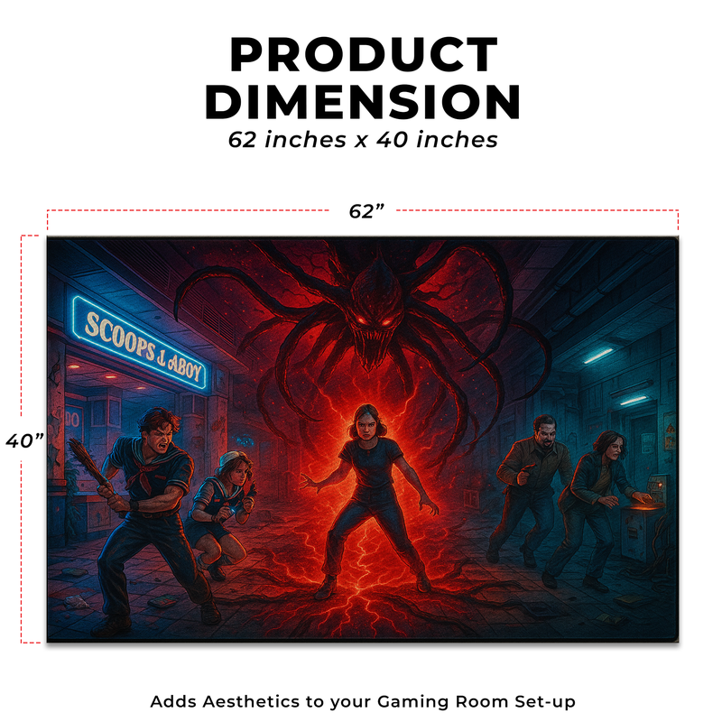 Stranger Things Inspired Decor Rug- 62x40 inches