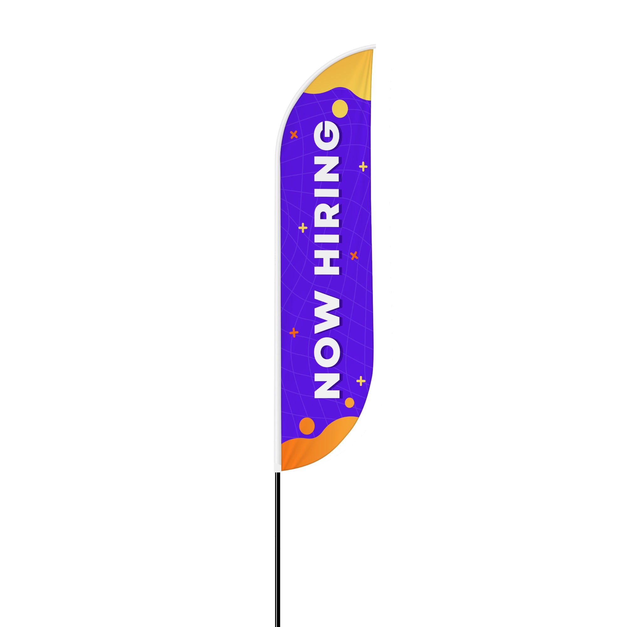 Hiring Purple Net Pattern Feather Flag Dream Controller