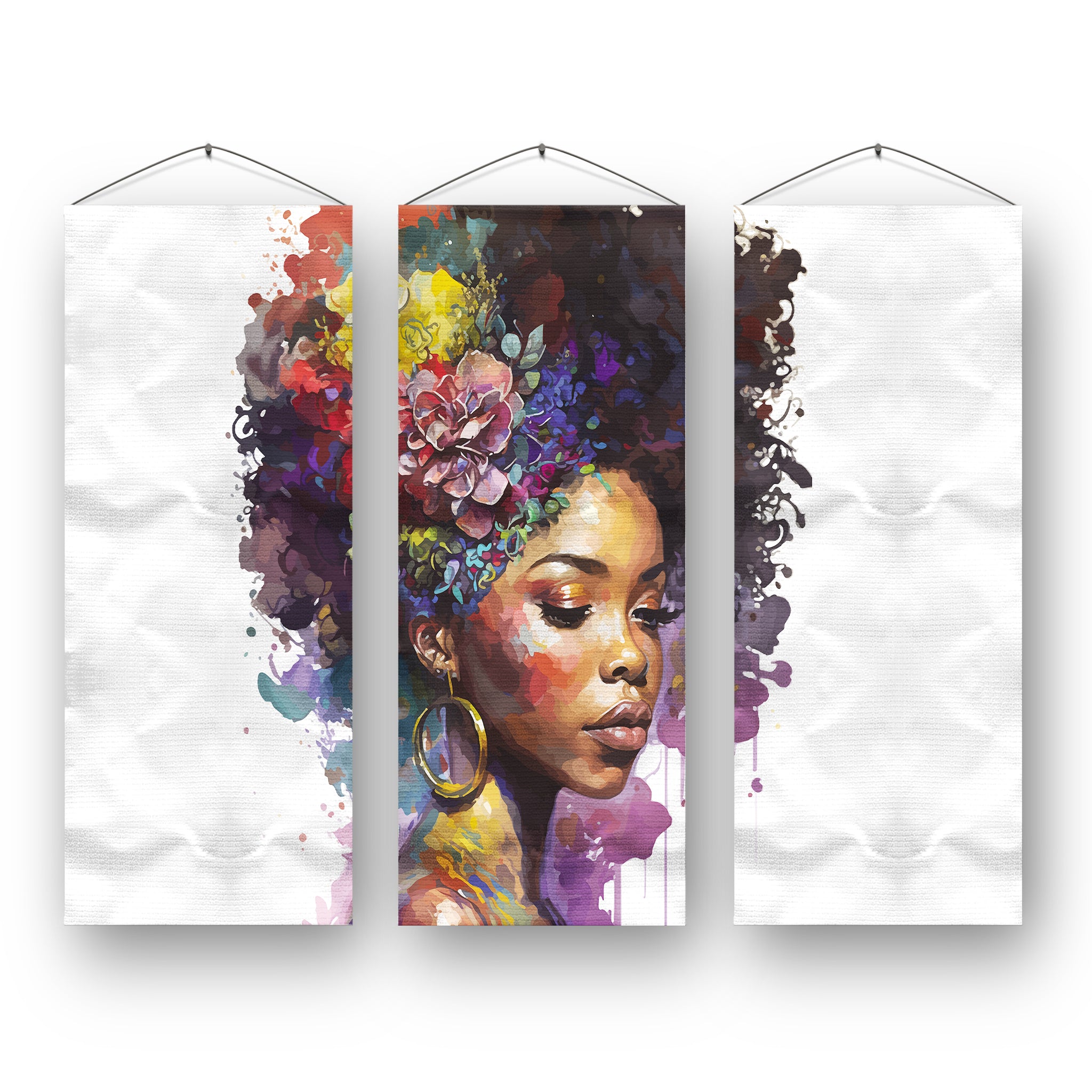 African American Set of 3 Wall Banner