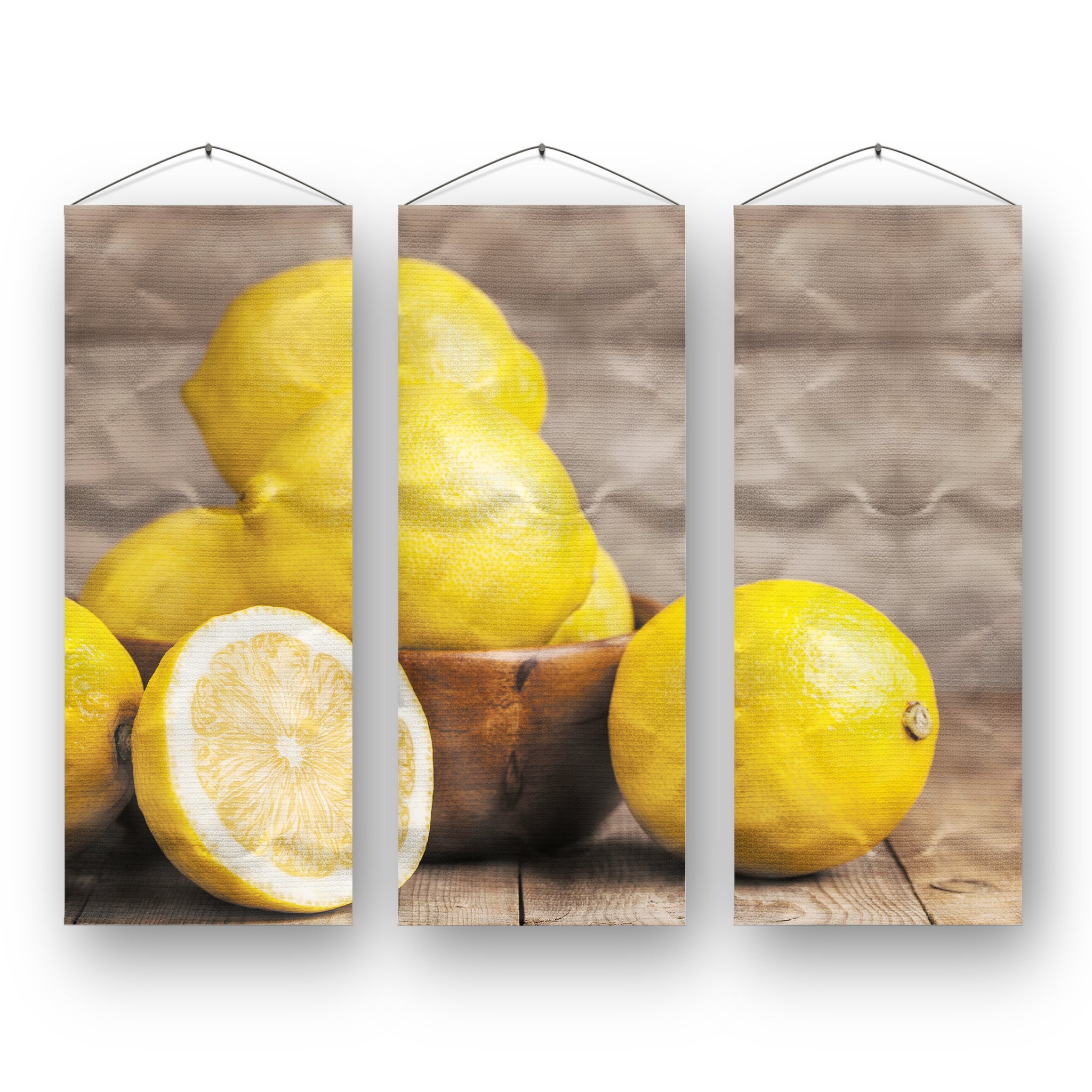 Lemon Set of 3 Wall Banner