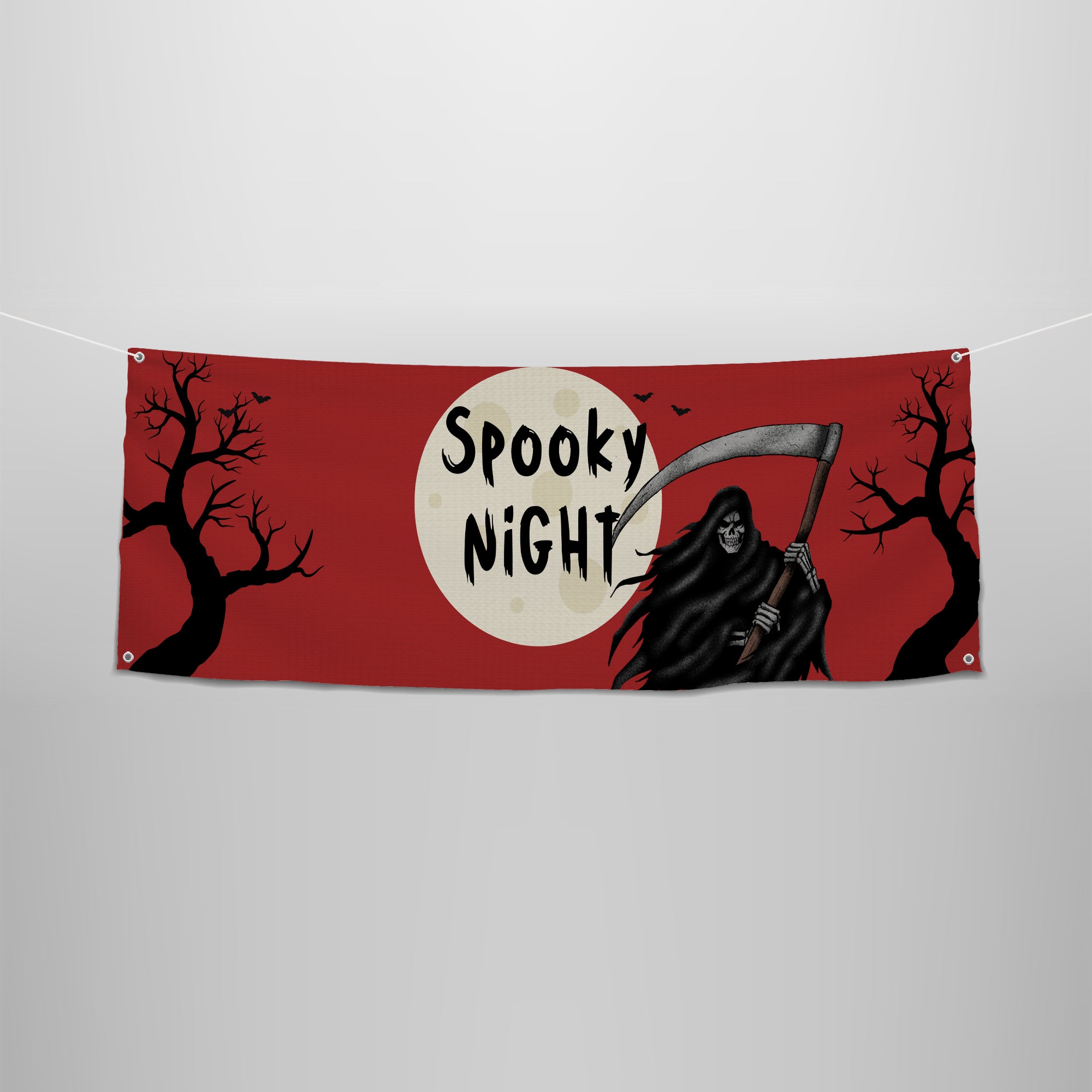 Spooky Night Halloween Banner for Hauntingly Stylish Decor
