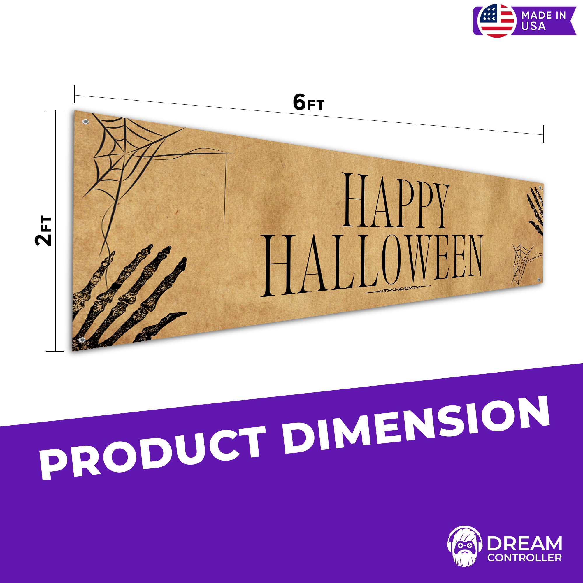 Happy Halloween Old Paper Sign Banner - Vintage Revival, Durable Construction, Unmatched Aesthetic