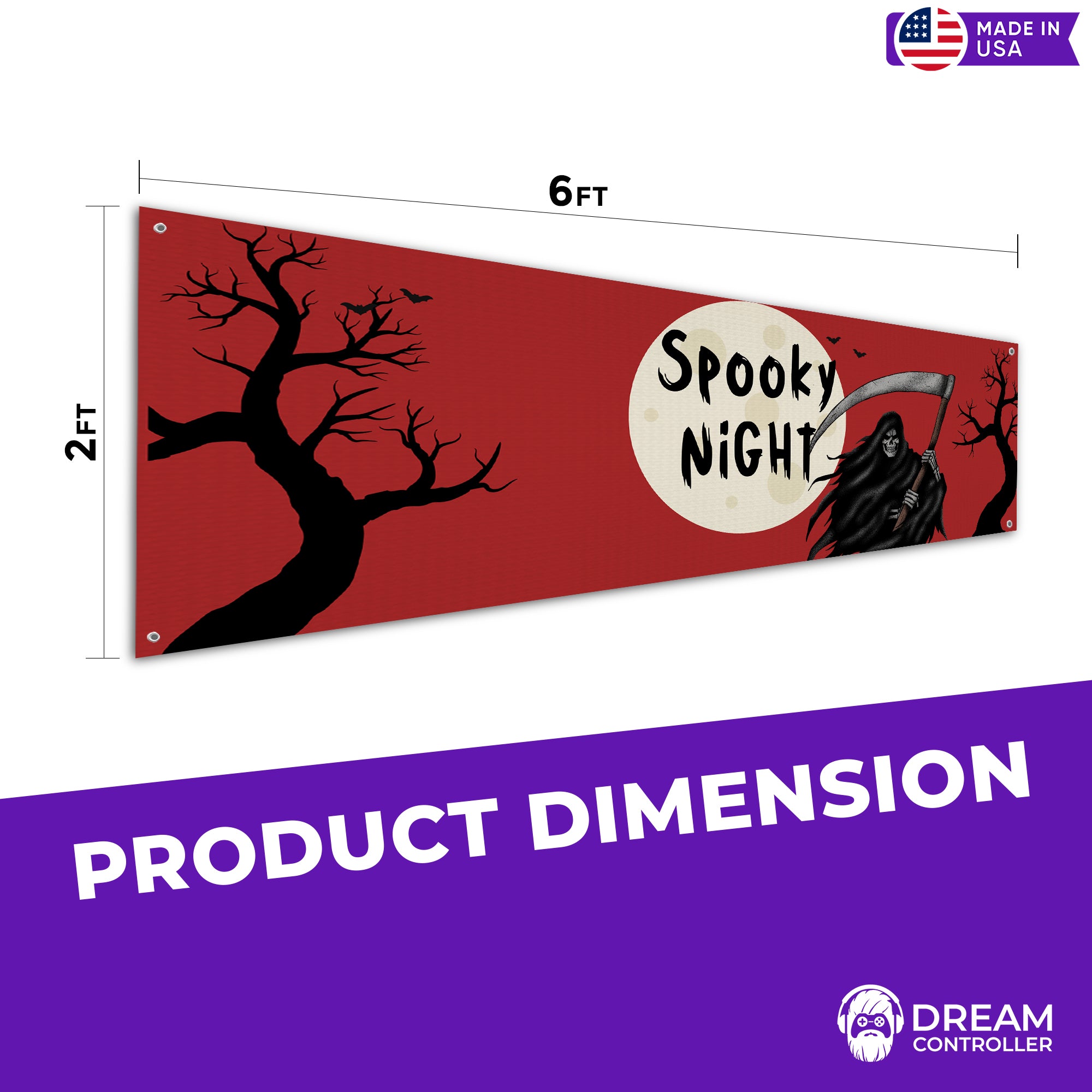Spooky Night Halloween Banner for Hauntingly Stylish Decor