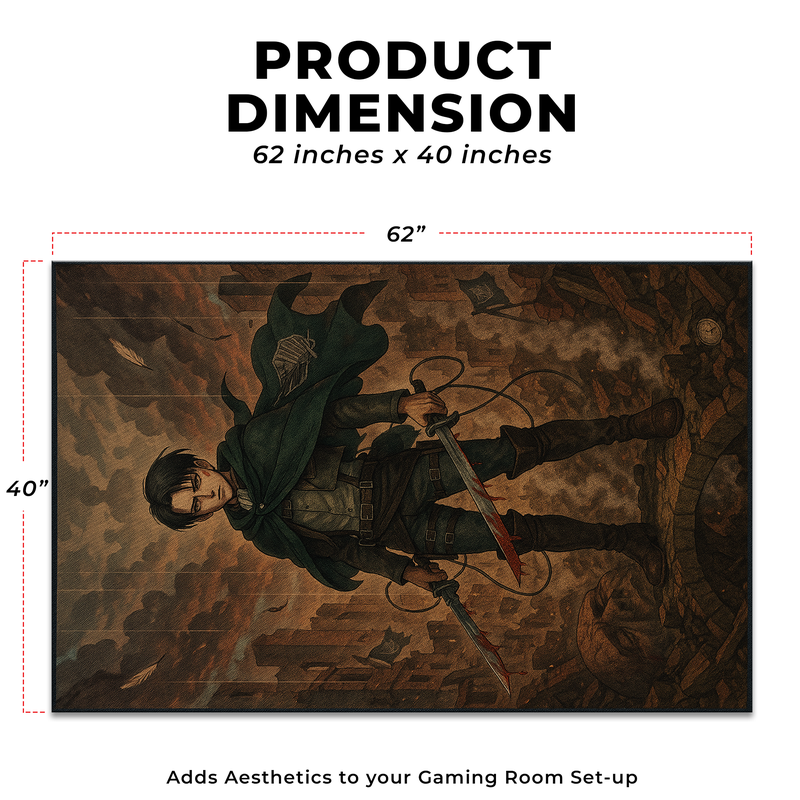 Attack On Titan Inspired Decor Rug- 62x40 inches