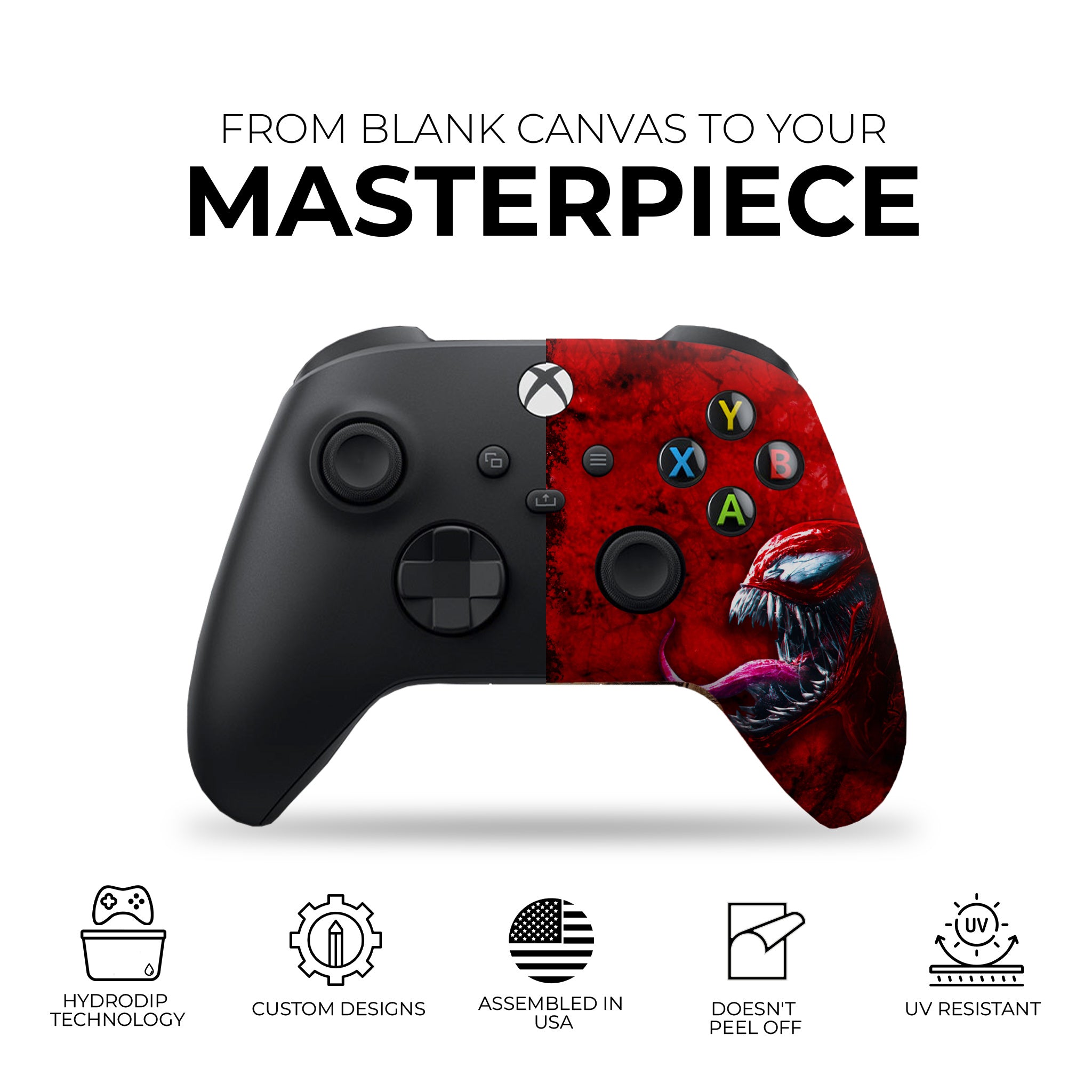 Venom VS Carnage inspired Xbox Series X controller