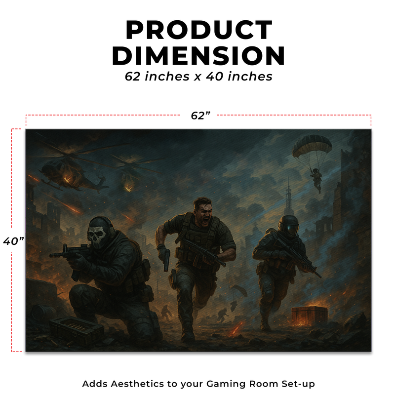 COD WarZone Inspired Decor Rug- 62x40 inches