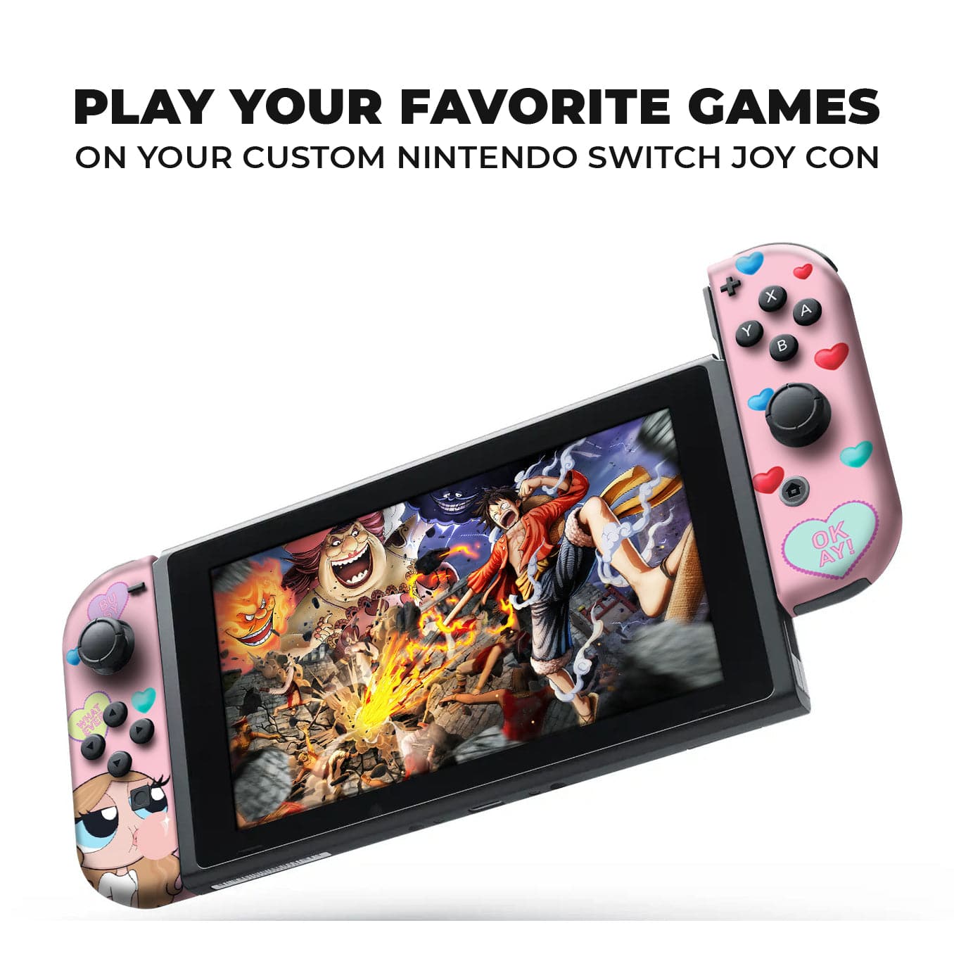 Busy Girl Hydrodipped Nintendo Switch Console Full Set: Nintendo Switch