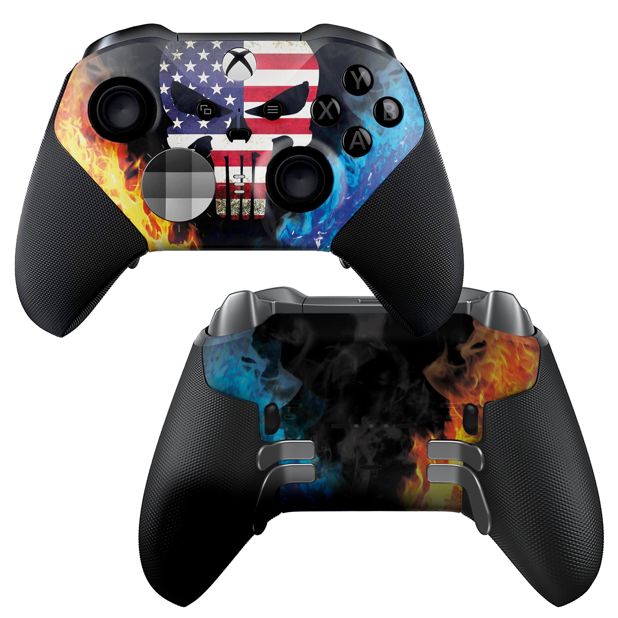 American Punisher Xbox Elite Series 2 Controller Front & Back Hydro-dip