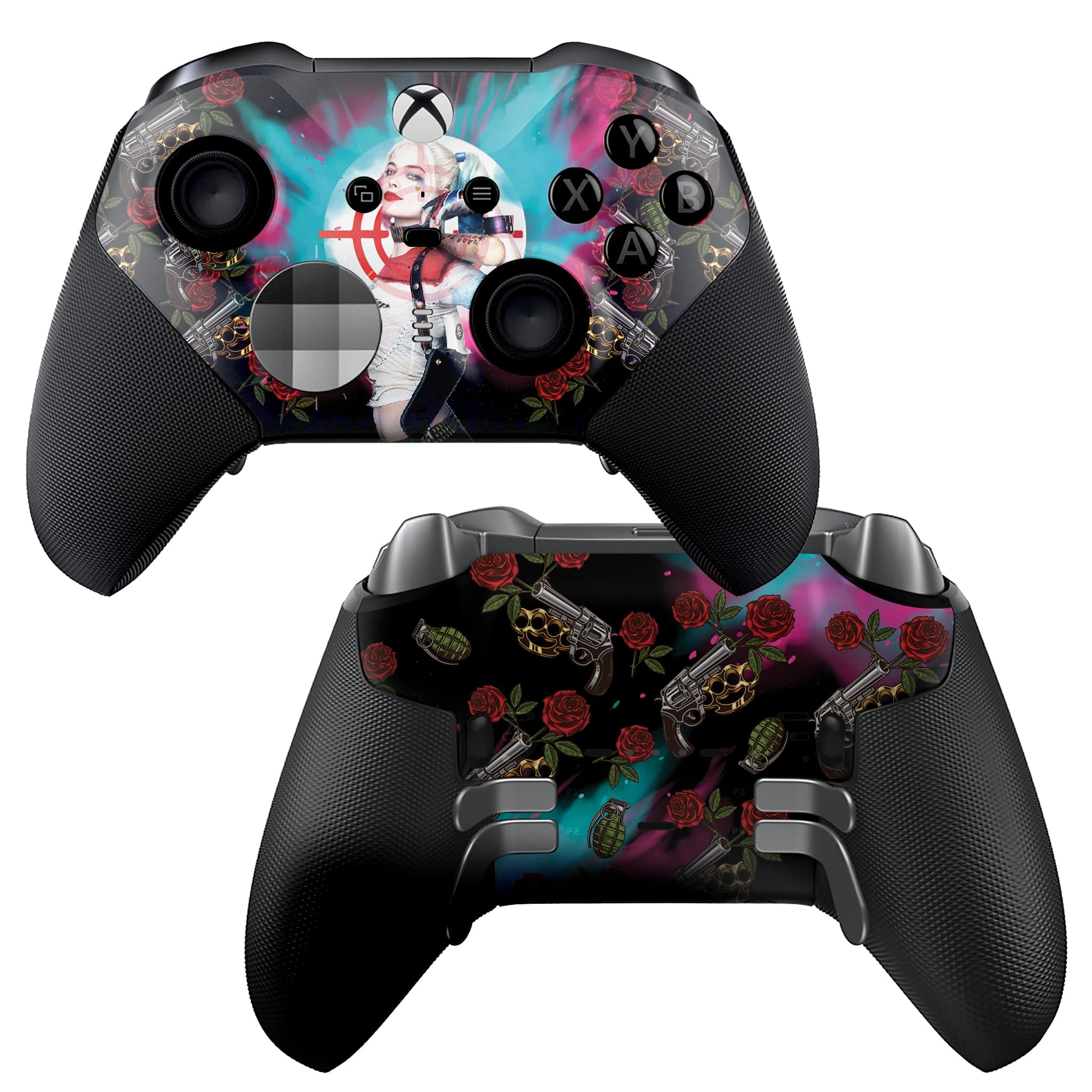 Harley Quinn Xbox Elite Series 2 Controller Front & Back hydro-dip Only
