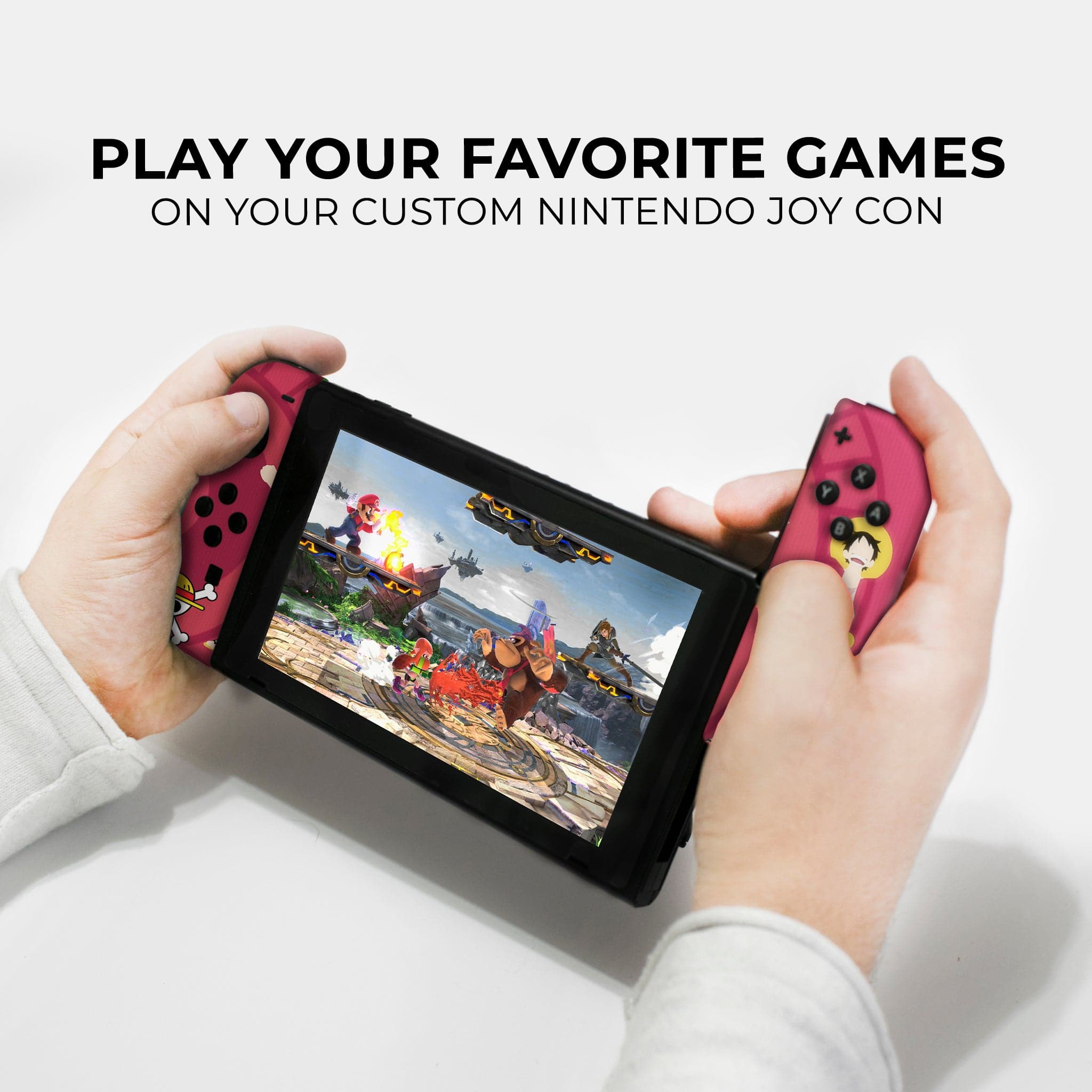Luffy One Piece Inspired Nintendo Switch Joy-Con Left and Right Switch Controllers by Nintendo
