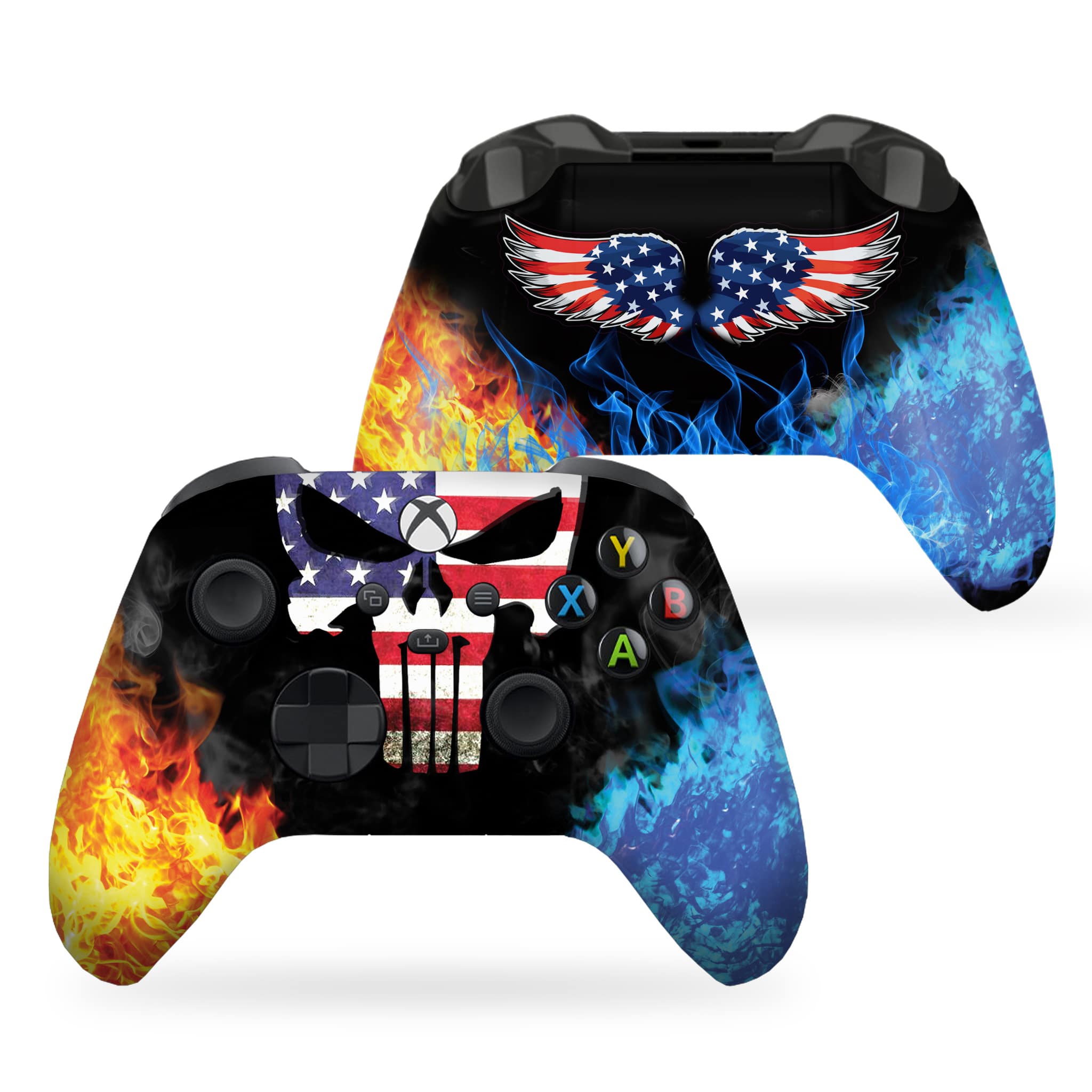 American Punisher Xbox Series X Controller Front and Back Print