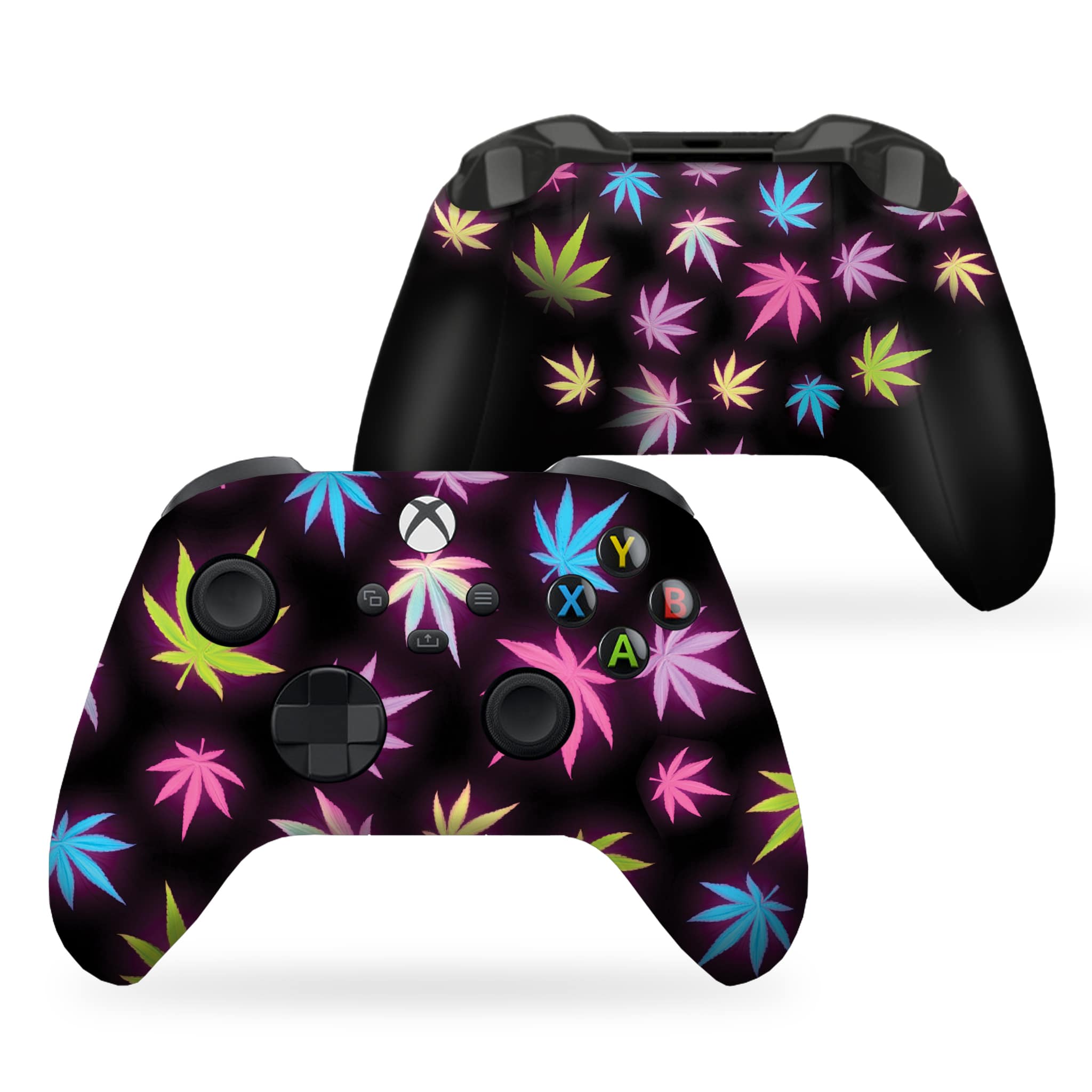 Neon Weed Xbox Series X Controller: Best Series X Controller Front and Back Print