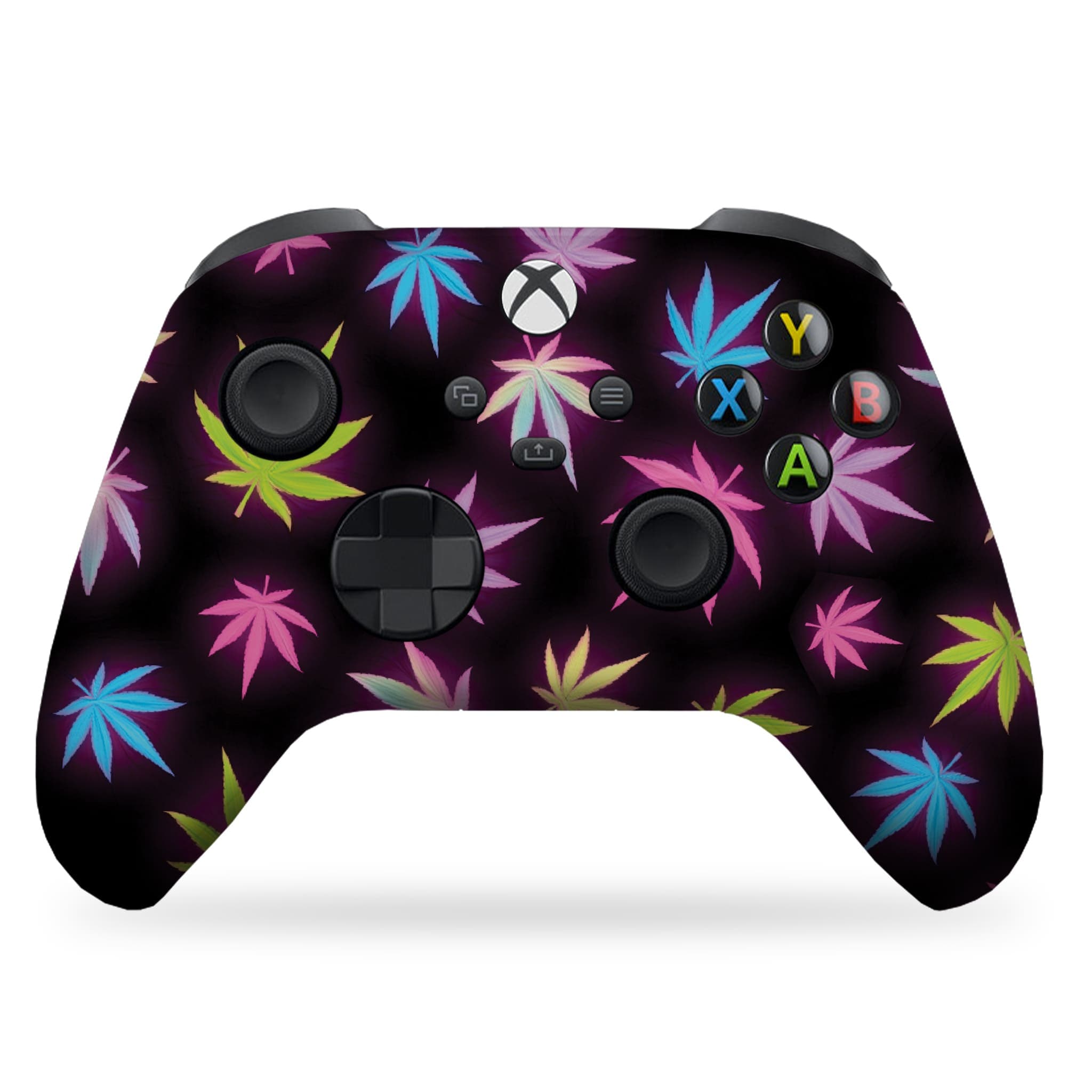 Neon Weed Xbox Series X Controller: Best Series X Controller Front Print Only