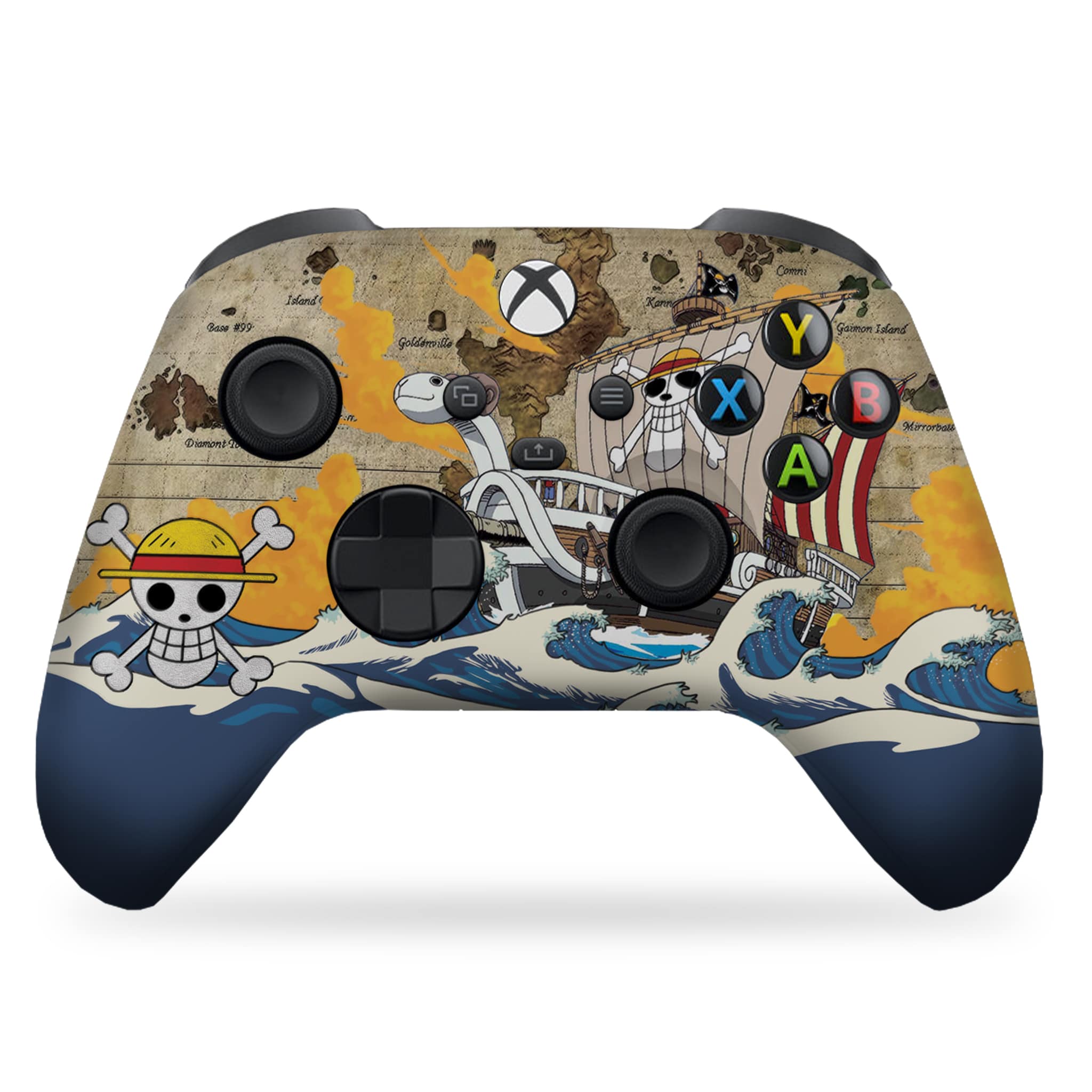 One Piece Xbox Series X Controller: Xbox Series X Controls Front Print Only