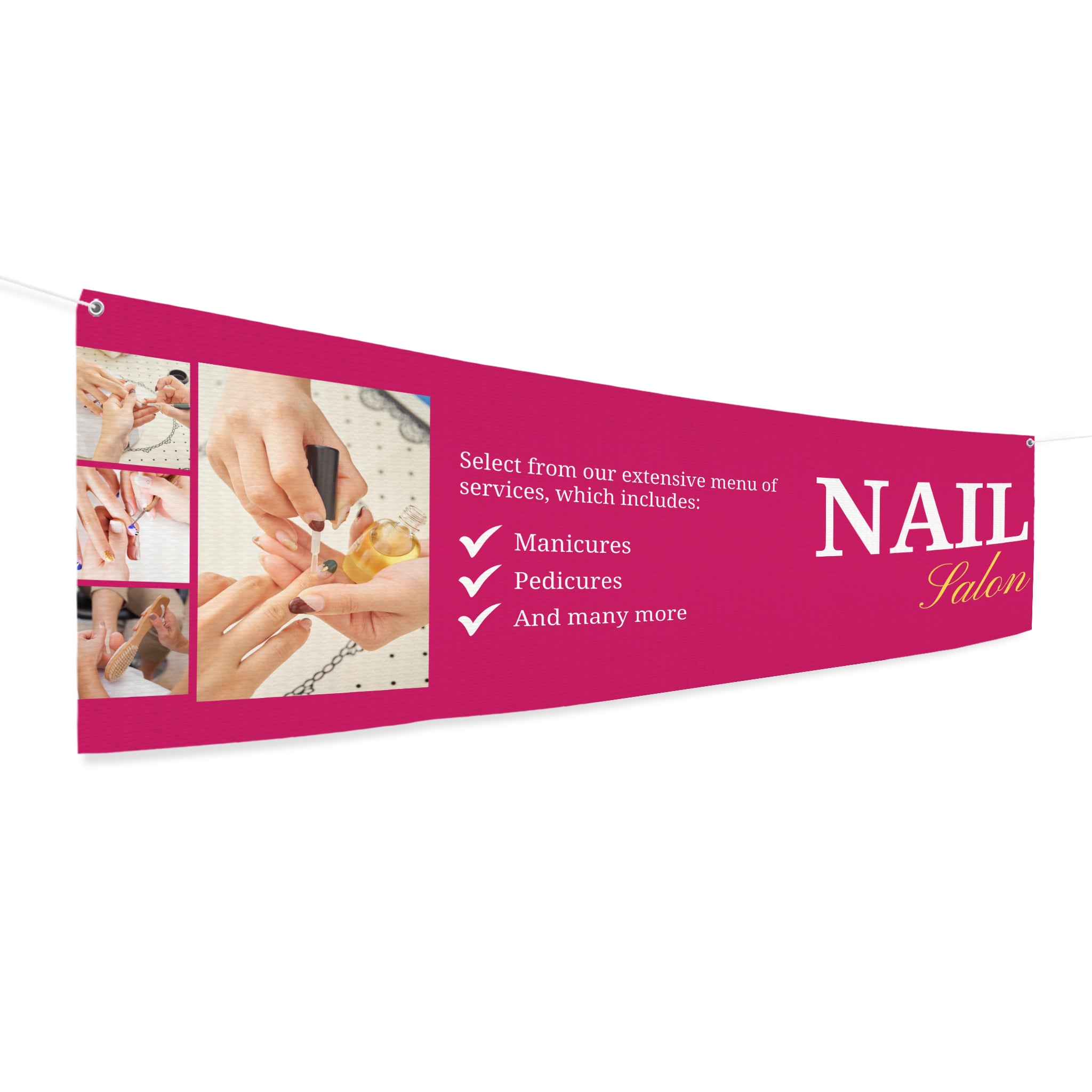 Nail Salon Magenta Large Banner