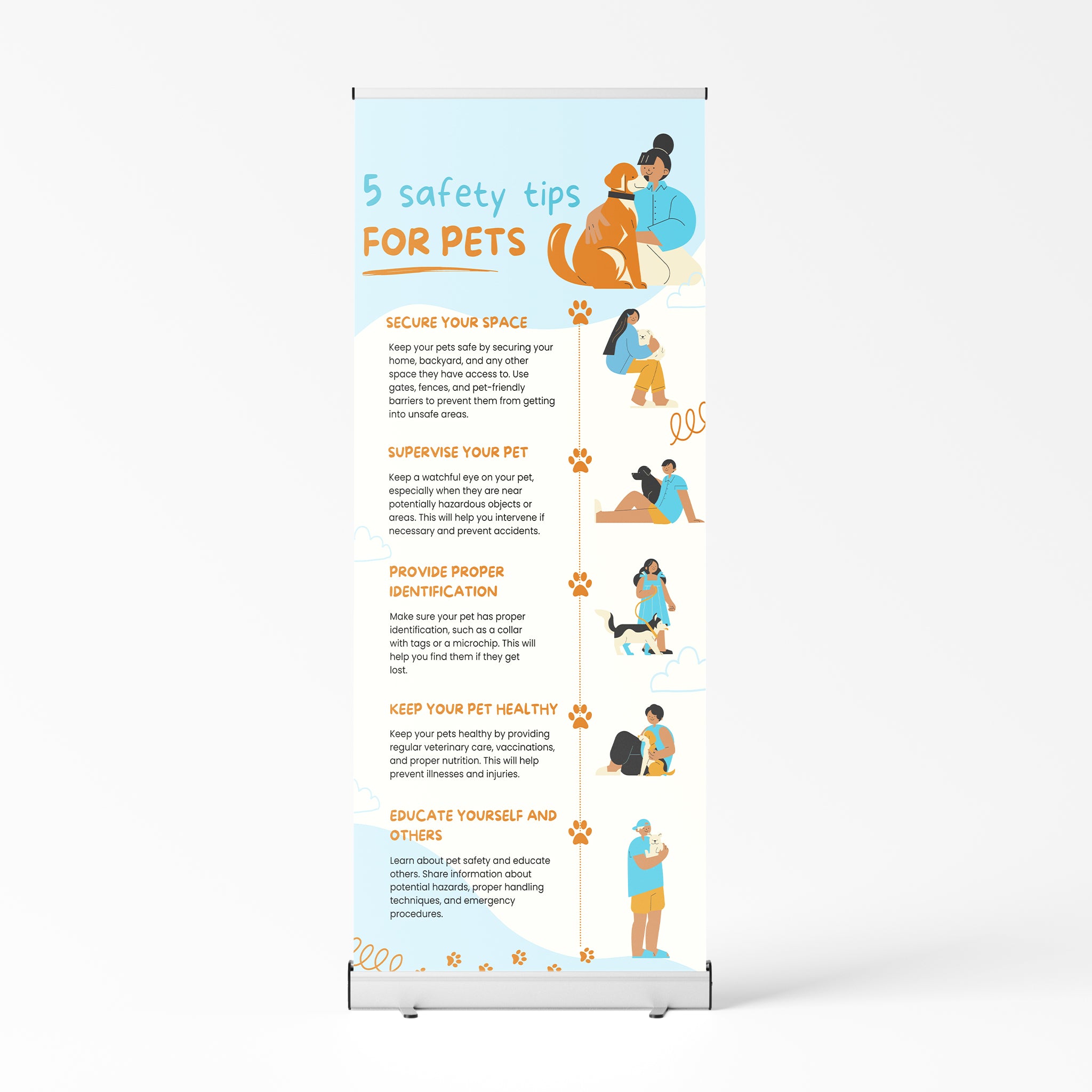 Safety Tips for Pets Retractable Banner