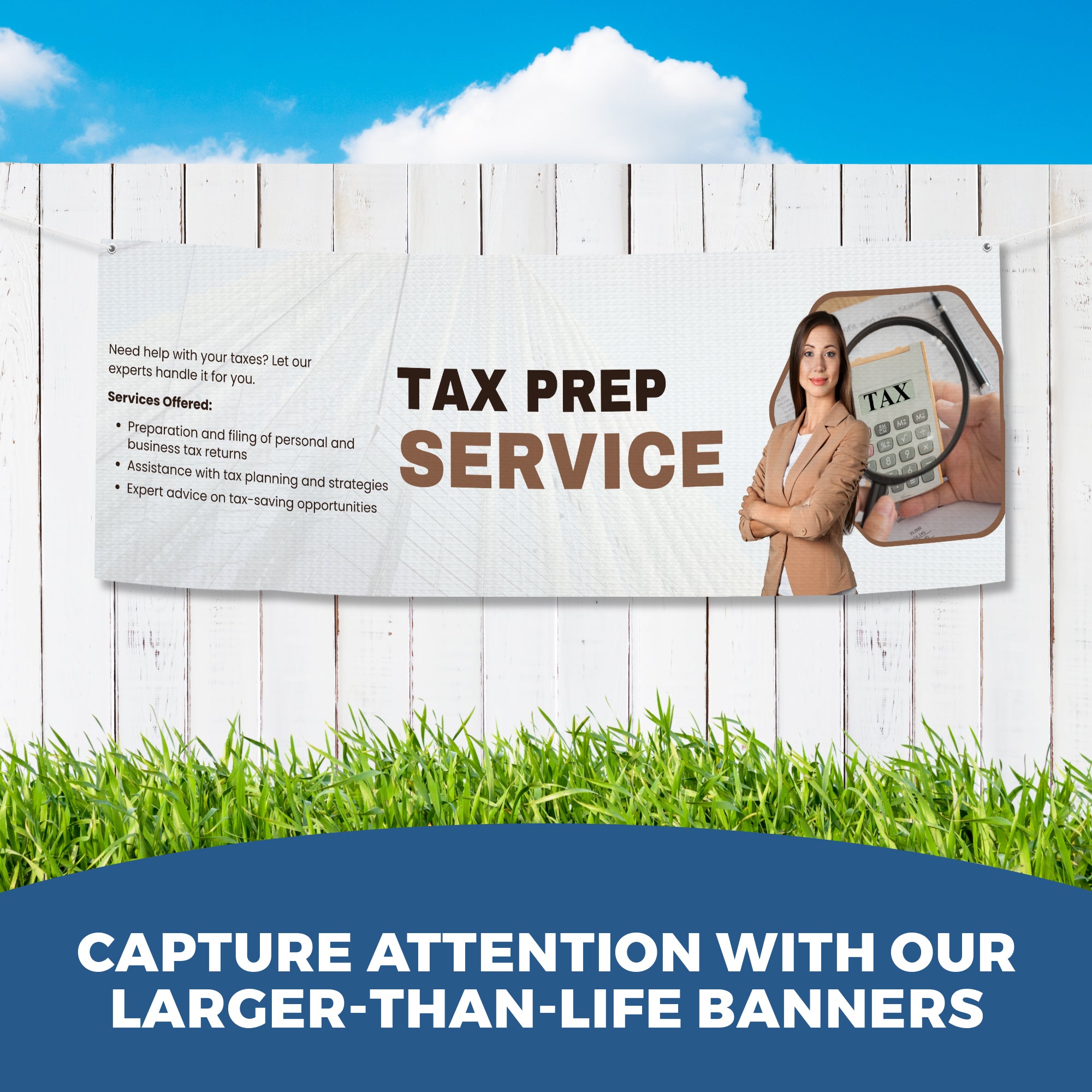 Tax Prep Service Large Banner