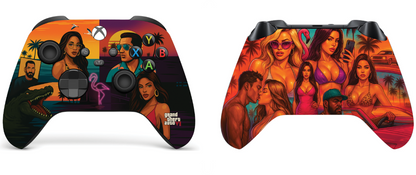 GTA 6 Inspired Xbox Series X/S Controller Front and Back Print