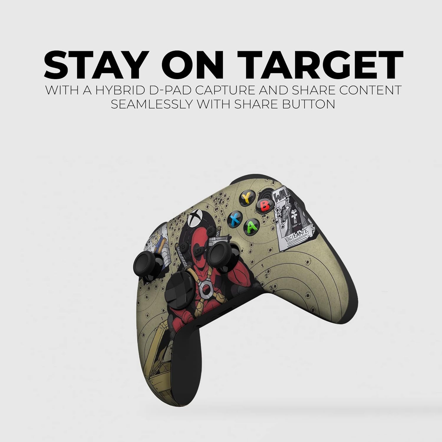 Z Deadpool Headshot Custom Wireless Xbox Controller – Compatible with Xbox One & Series X/S